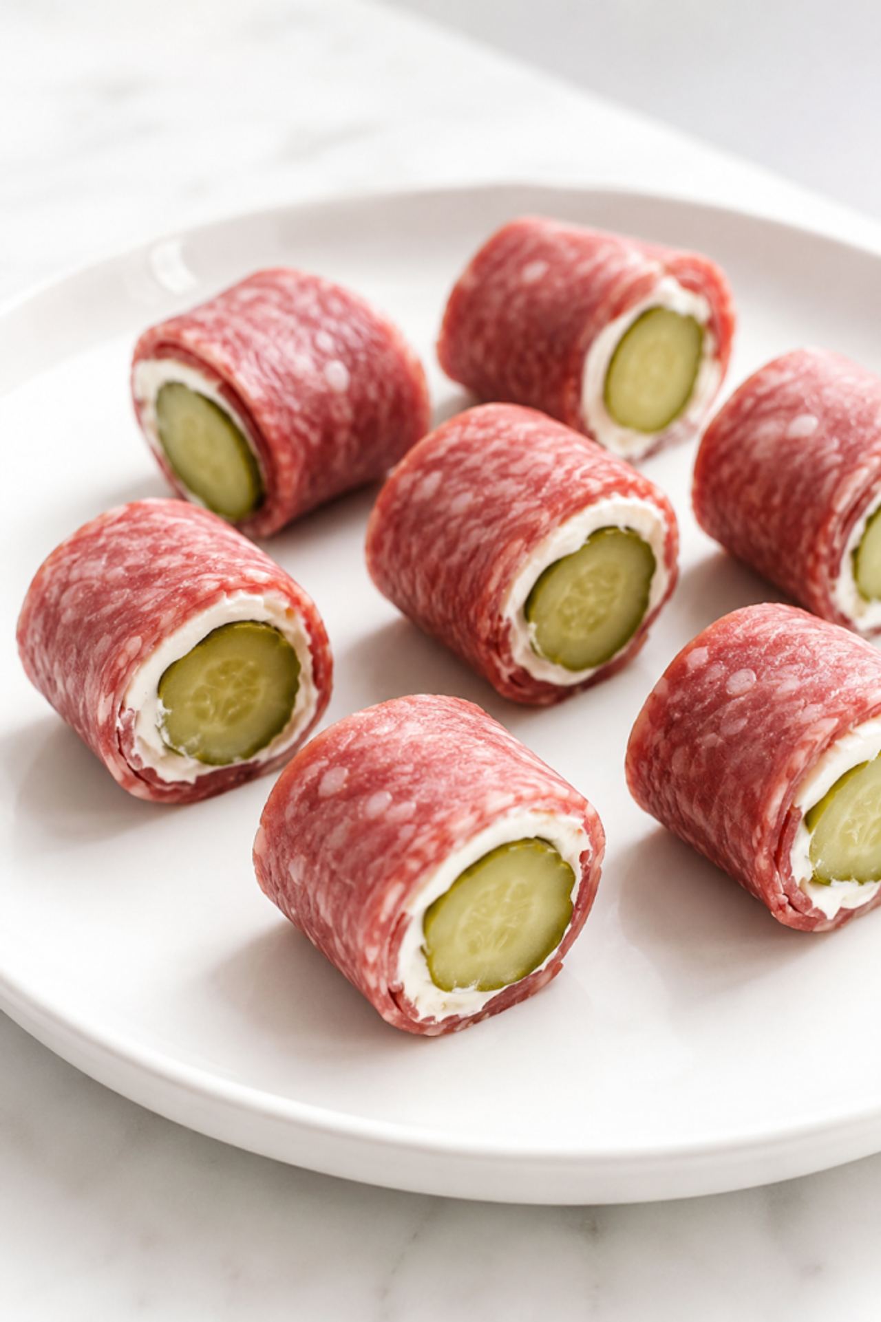3-Ingredient Salami Pickle Bites