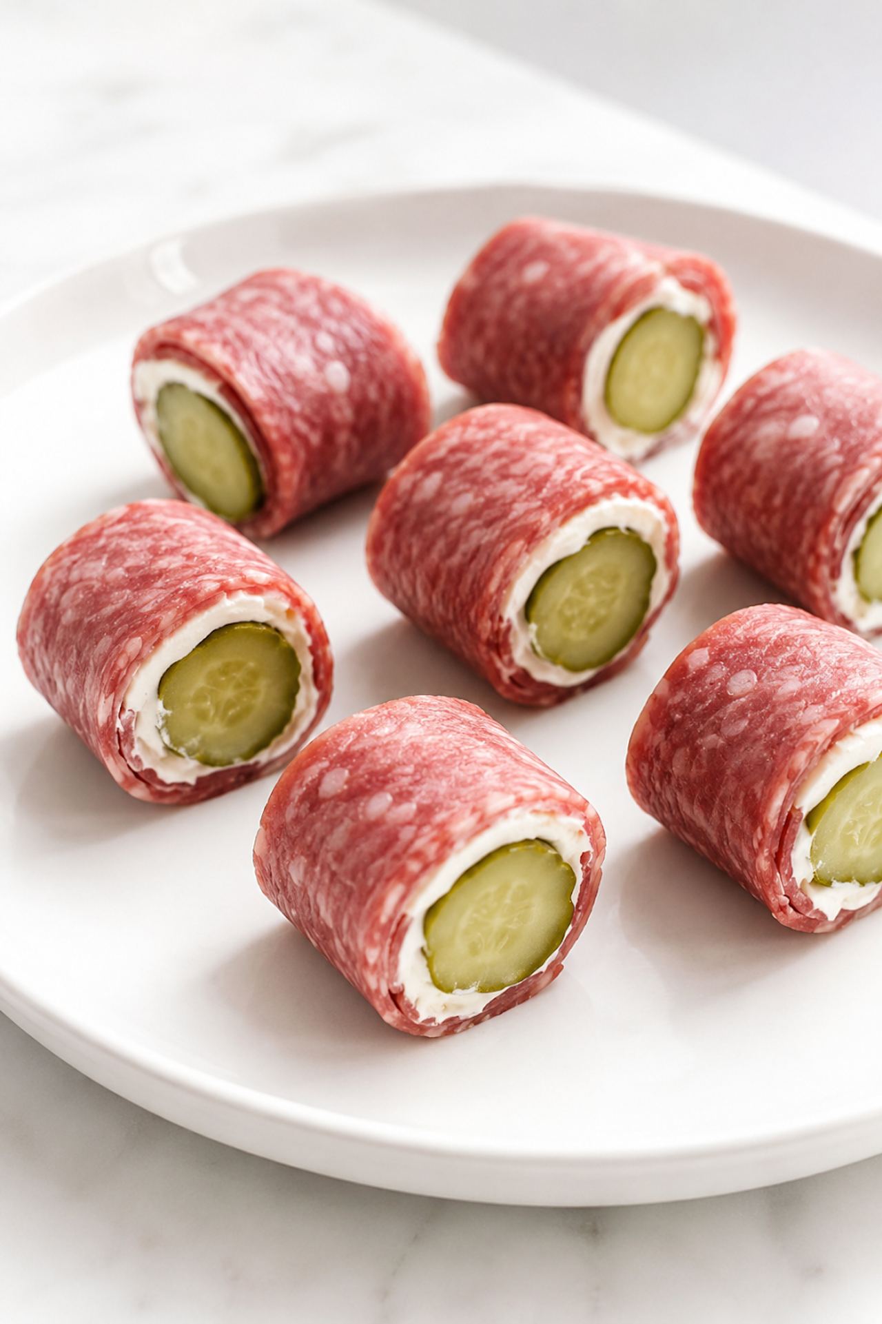 3-Ingredient Salami Pickle Bites