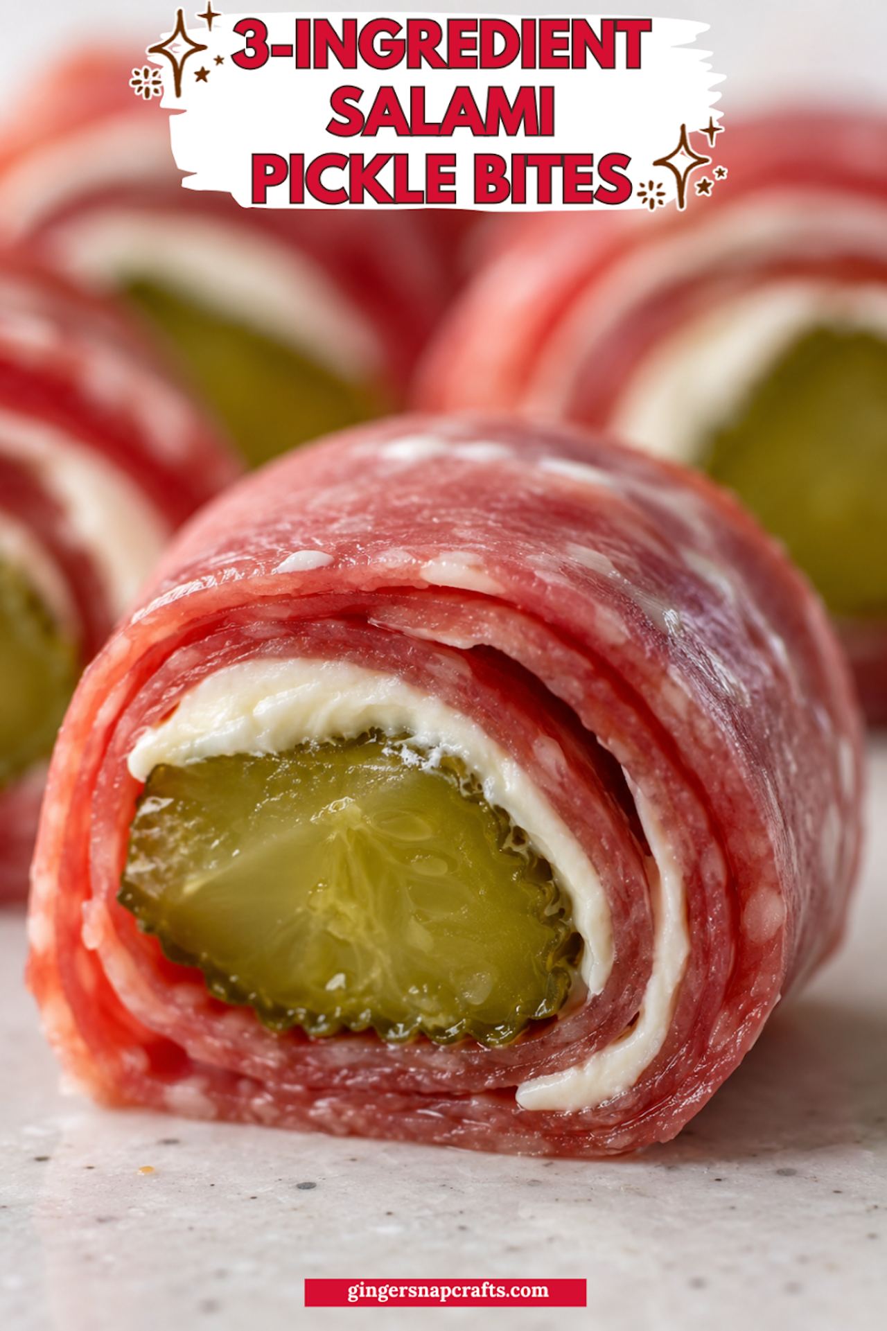 3-Ingredient Salami Pickle Bites