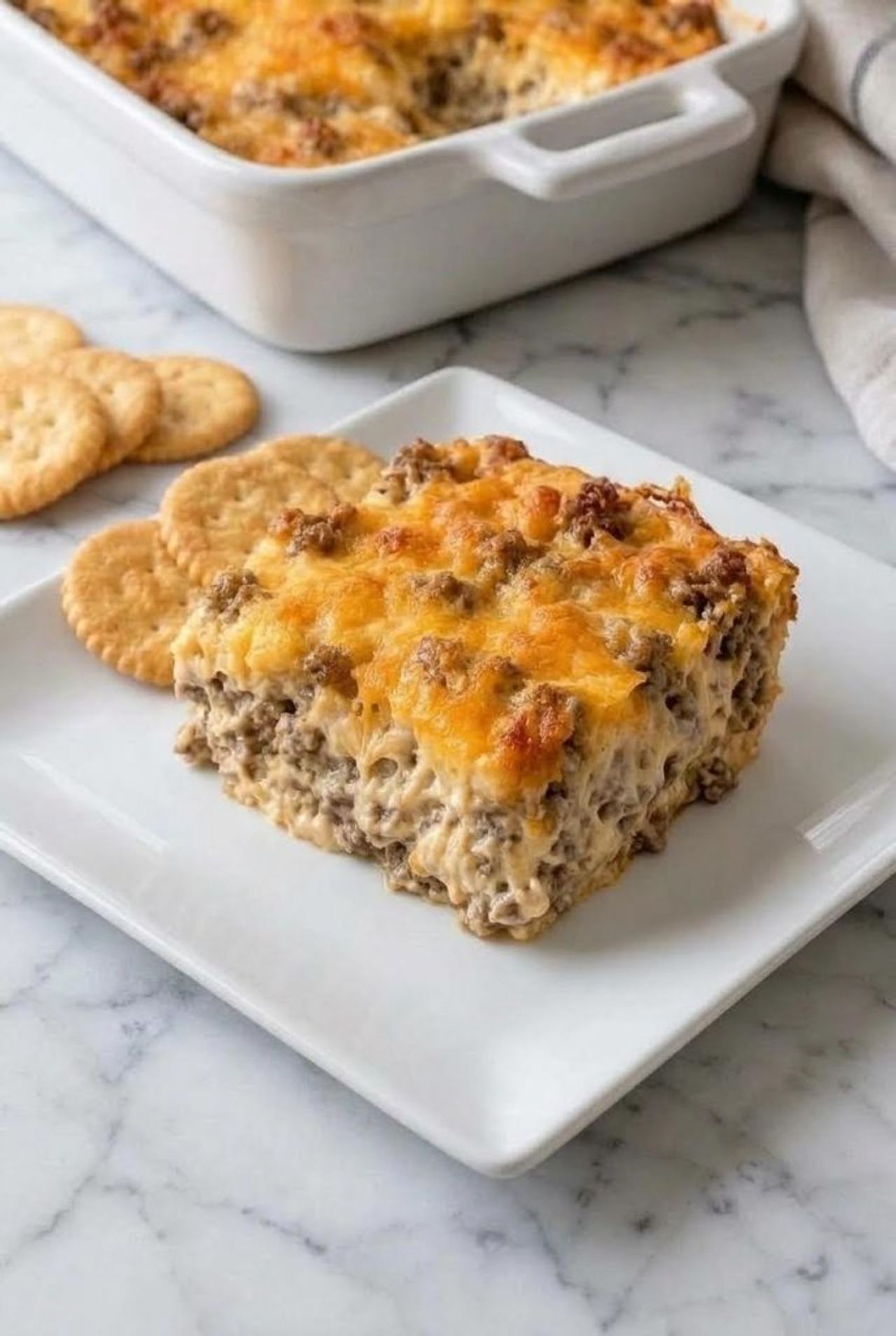 3-Ingredient Sausage Cream Cheese Casserole