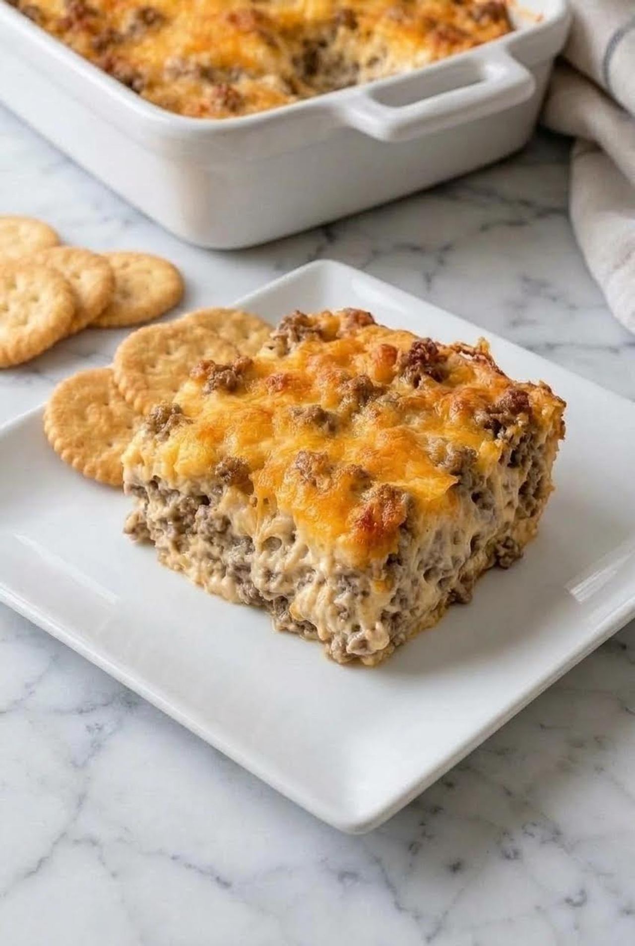 3-Ingredient Sausage Cream Cheese Casserole
