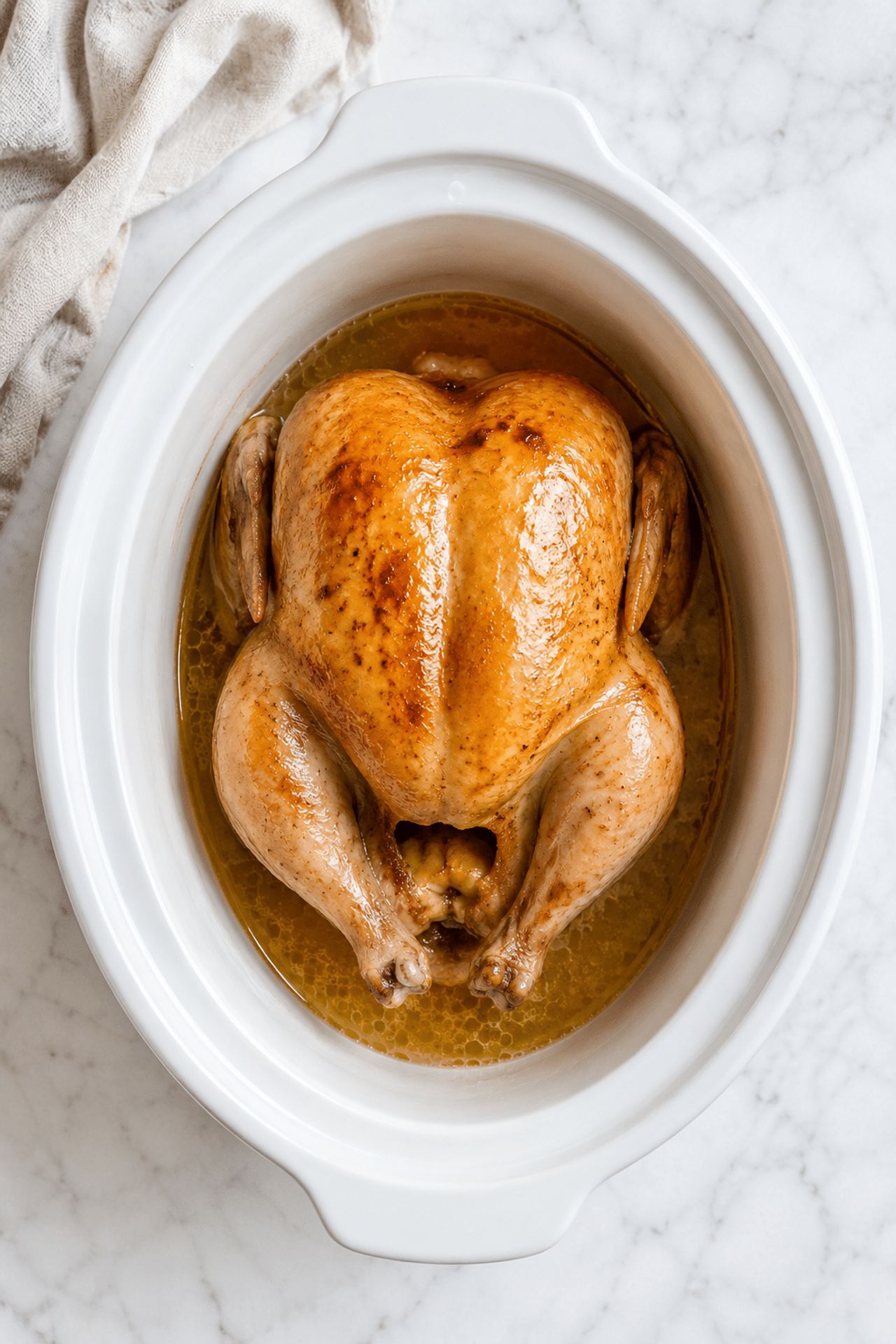 3-Ingredient Slow Cooker Whole Chicken