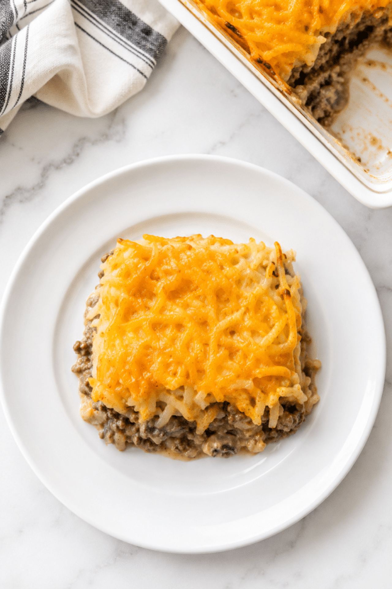 4-Ingredient Beef and Hashbrown Casserole