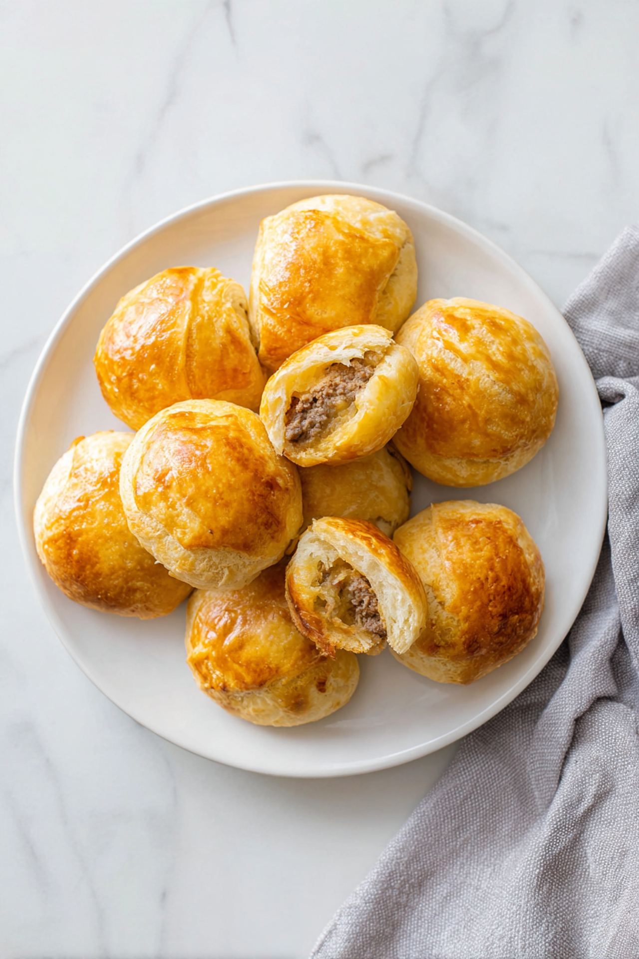 4-Ingredient Beef Crescent Puffs