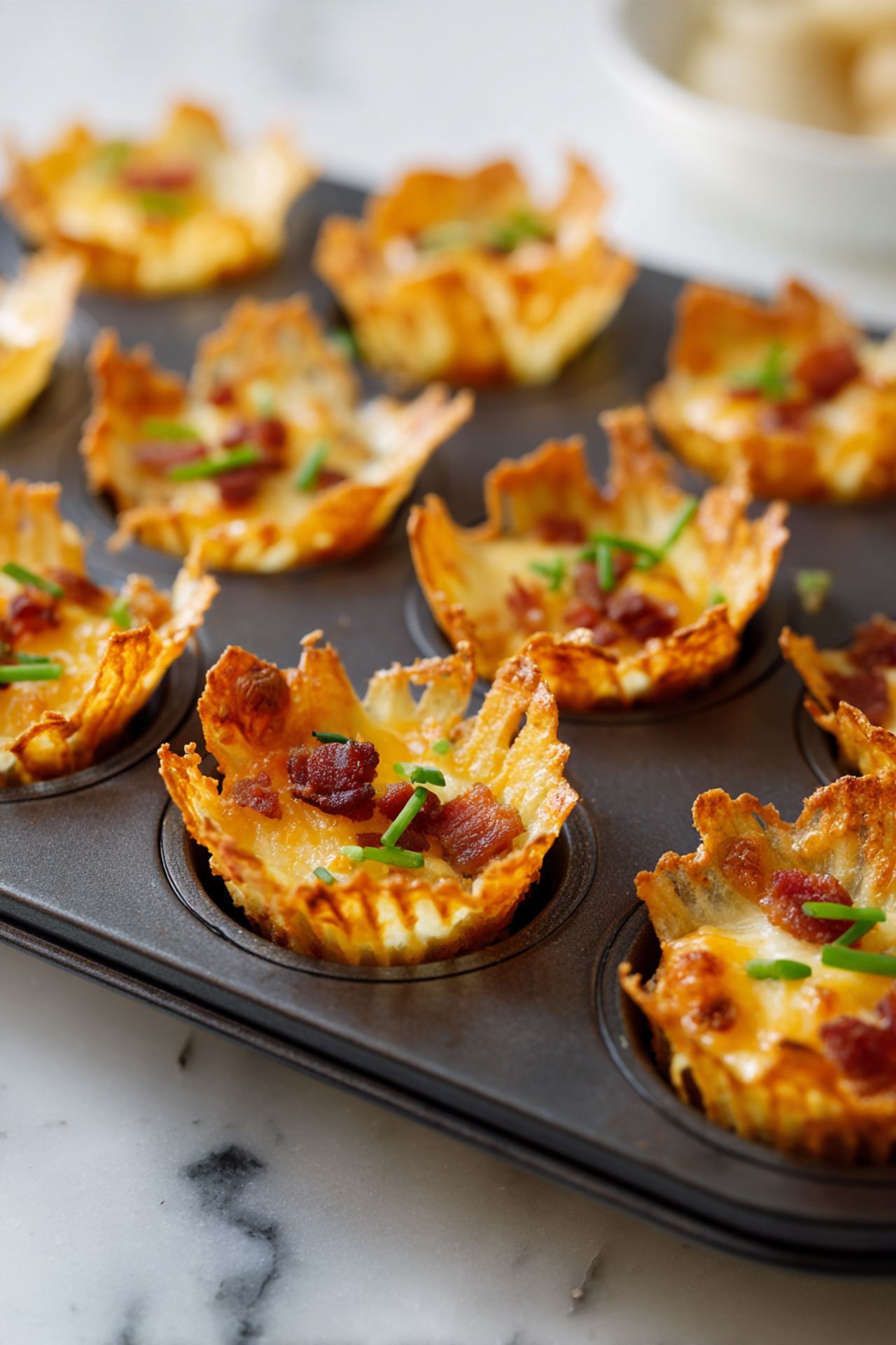 4-Ingredient Crispy Cheese Cups
