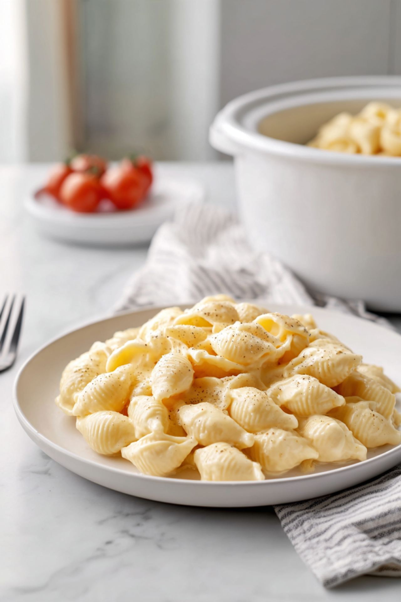 4-Ingredient Slow Cooker Cheesy Pasta