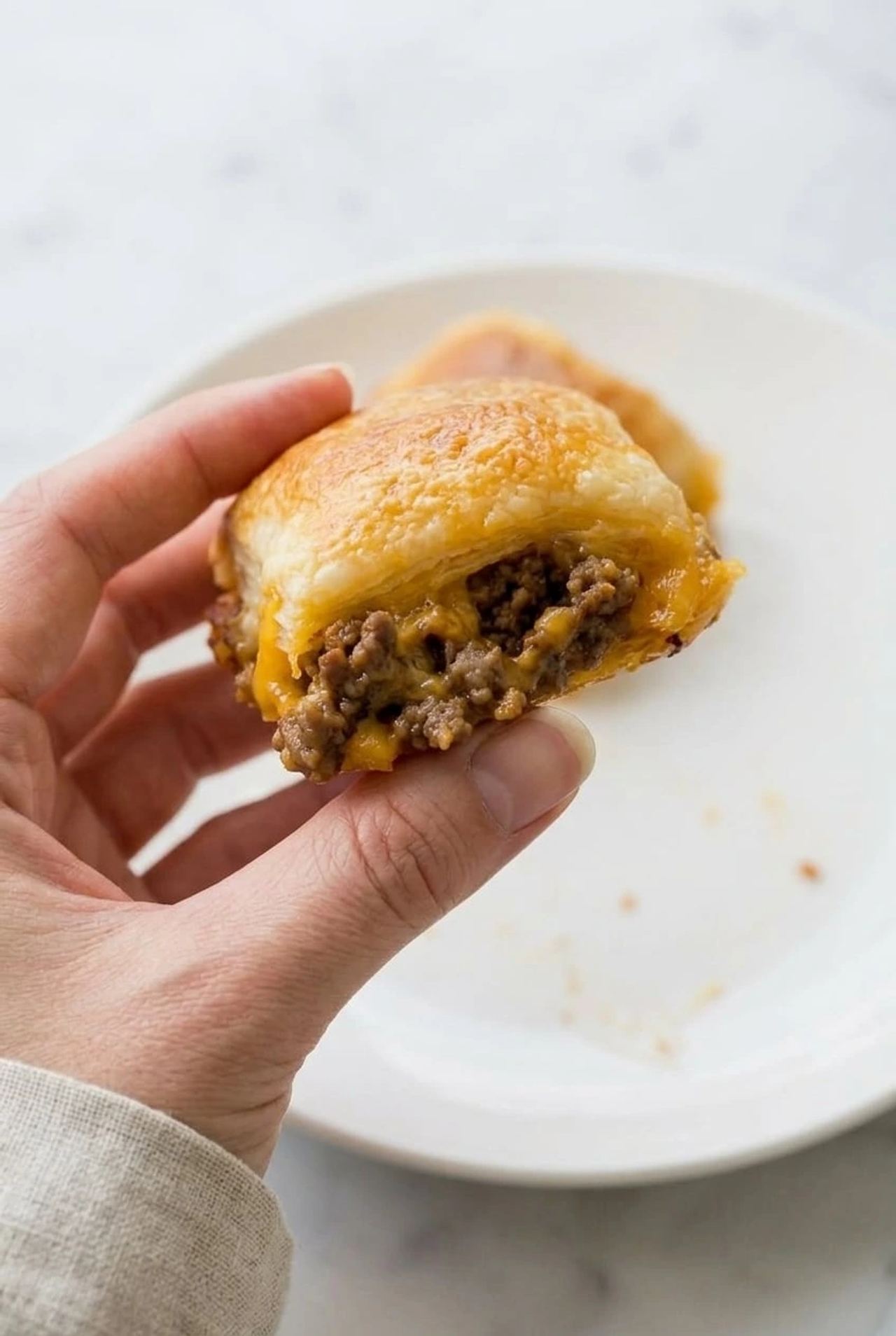 Baked Beef Crescent Squares