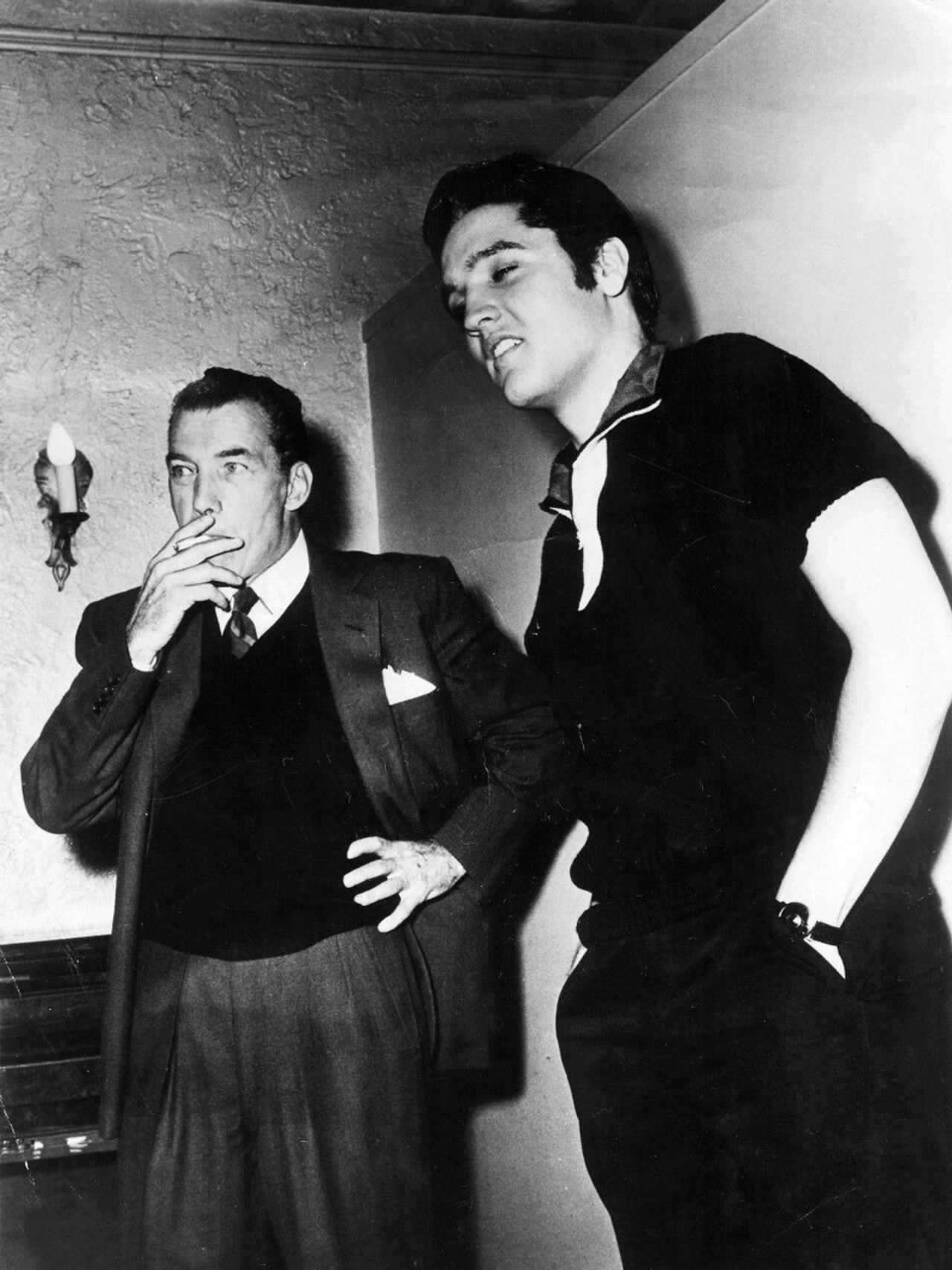 Elvis Presley with Ed Sullivan in New York in October 1956