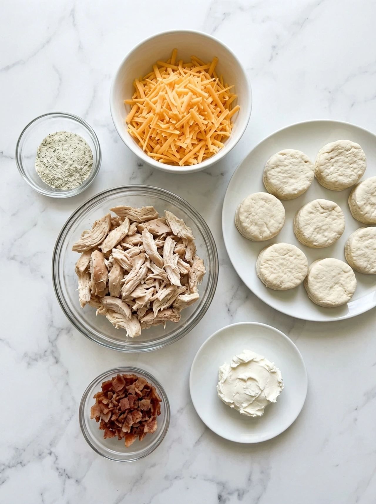 Cheesy Crack Chicken Biscuit Casserole