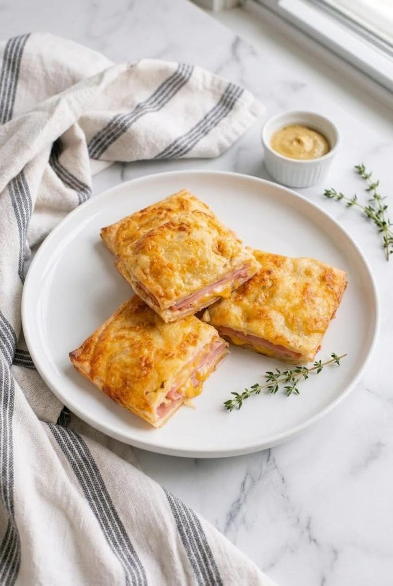 Cheesy Ham Tortilla Squares