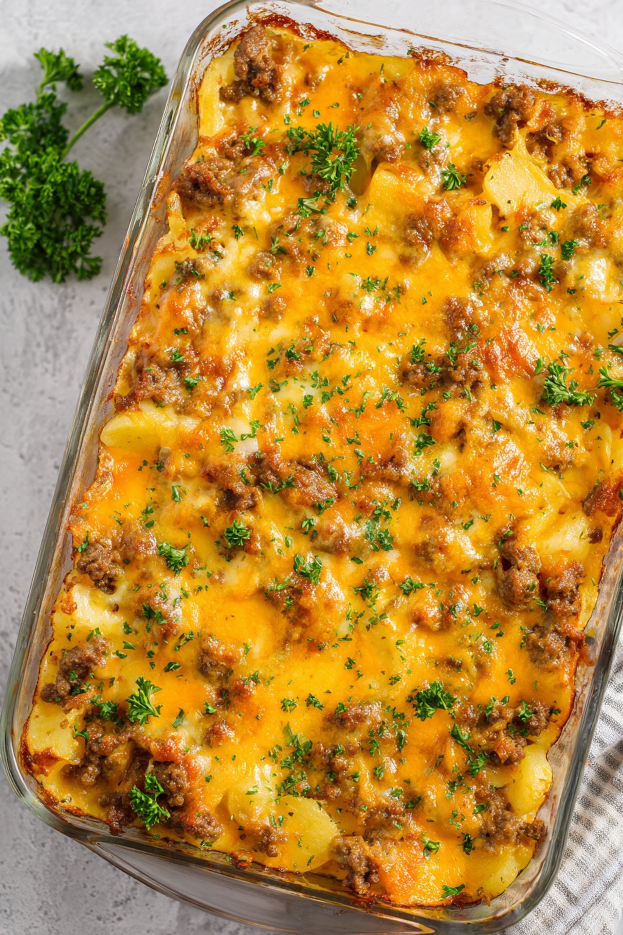 Cheesy Hamburger Potato Casserole