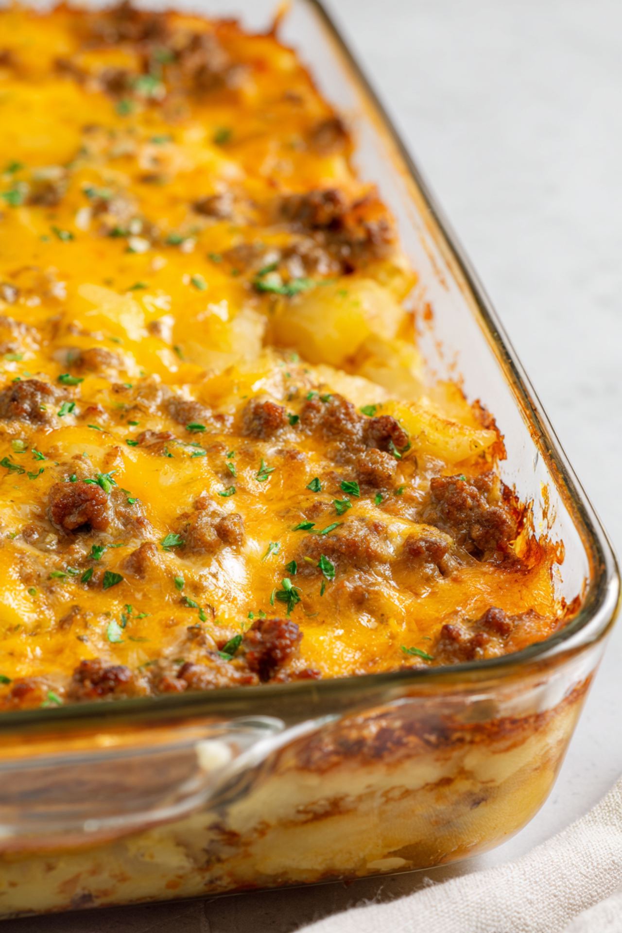 Cheesy Hamburger Potato Casserole