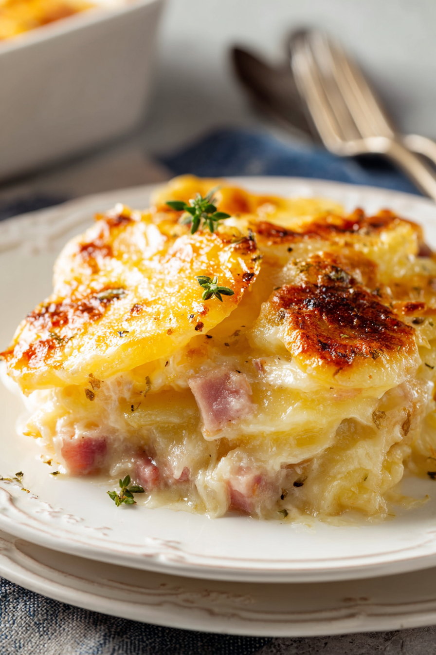Cheesy Scalloped Potatoes and Ham