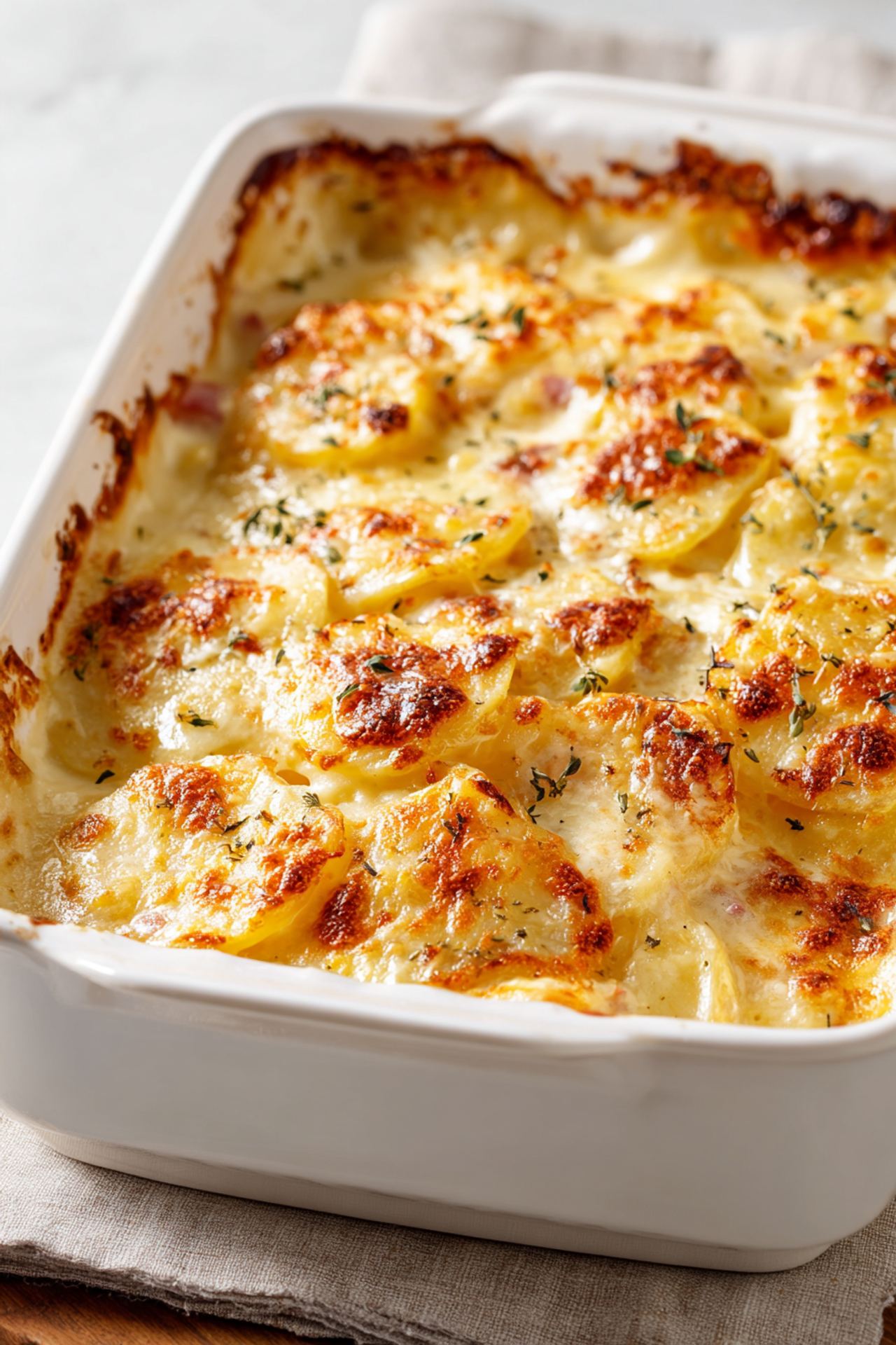 Cheesy Scalloped Potatoes and Ham