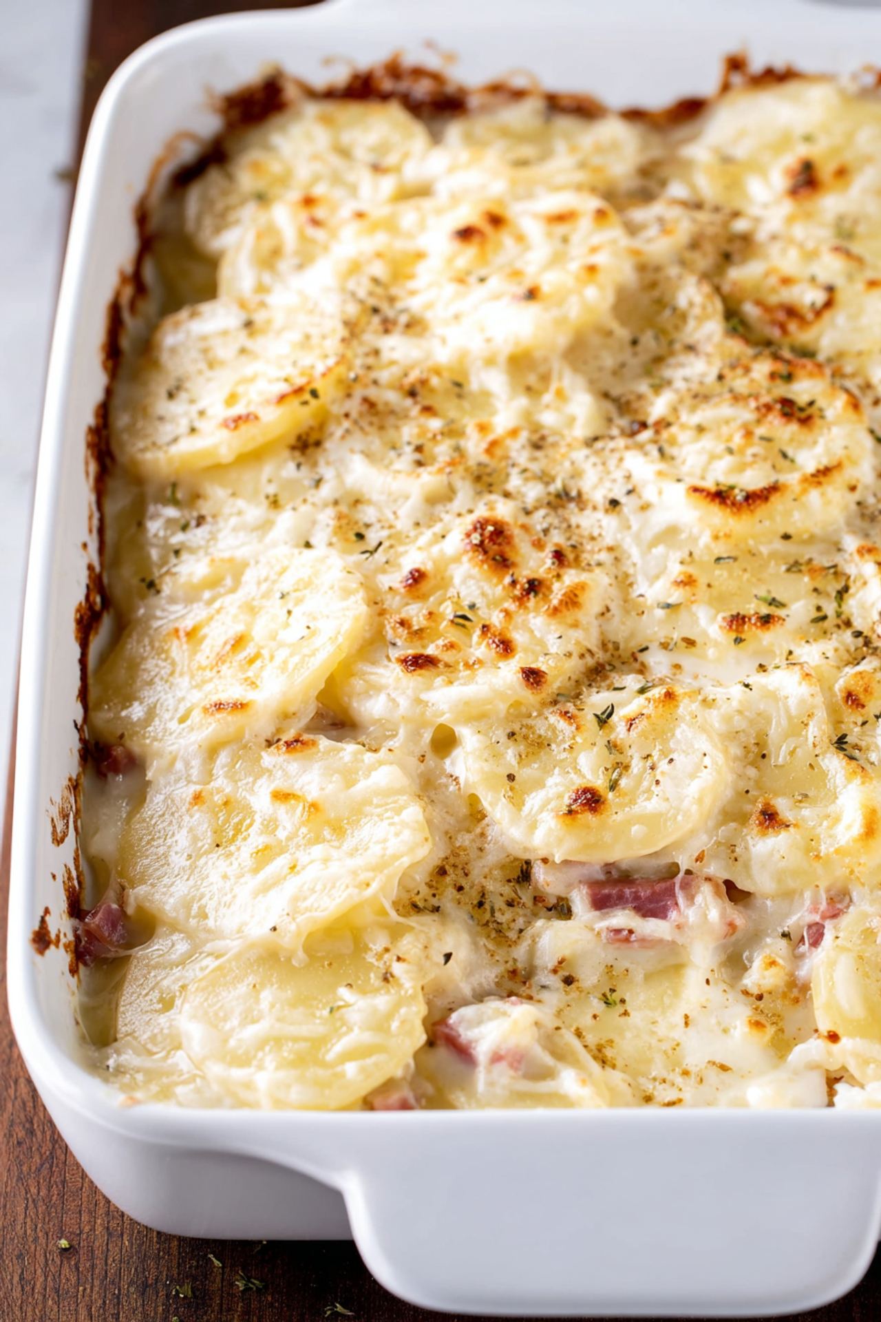 Cheesy Scalloped Potatoes and Ham