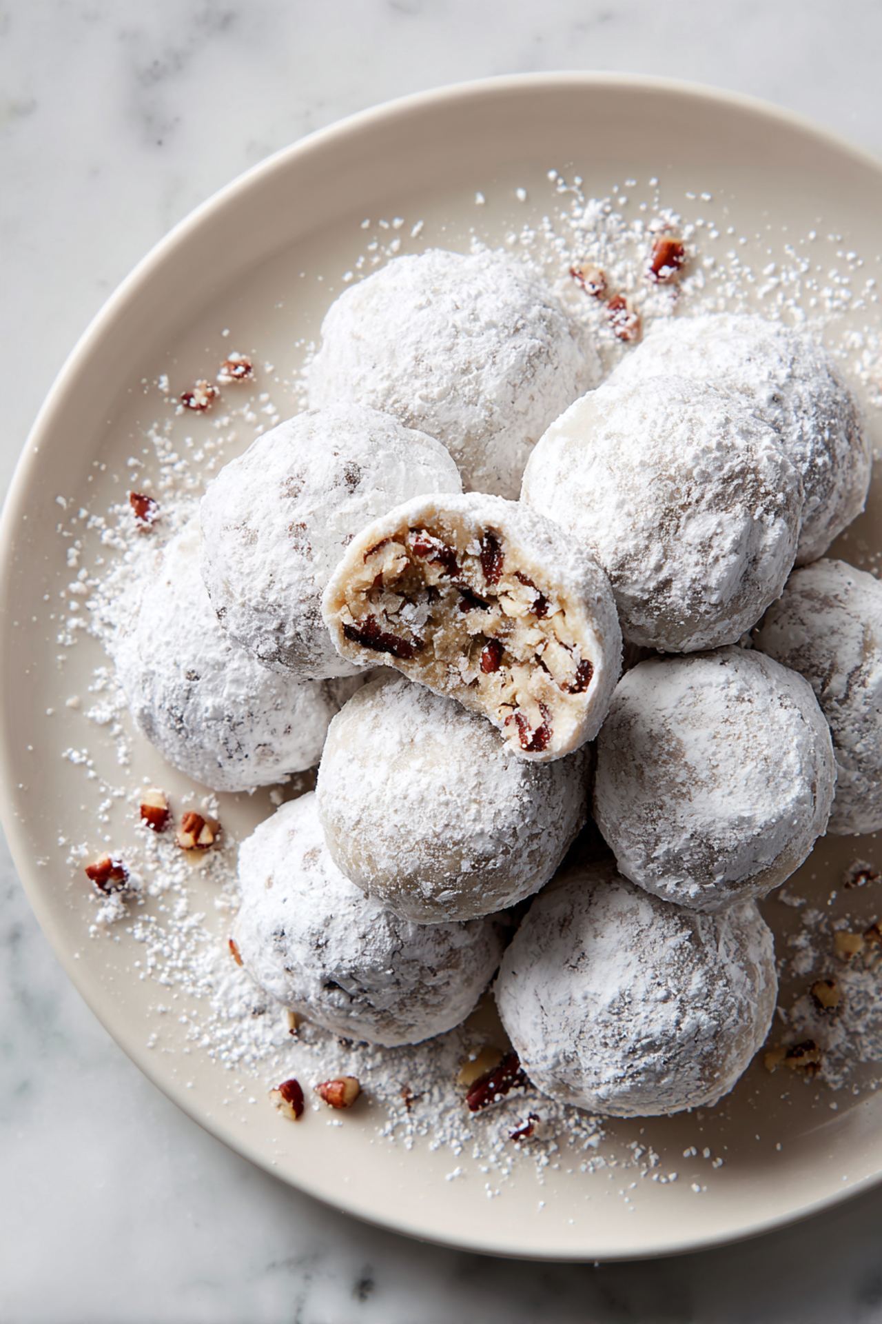 Chocolate Pecan Snowballs