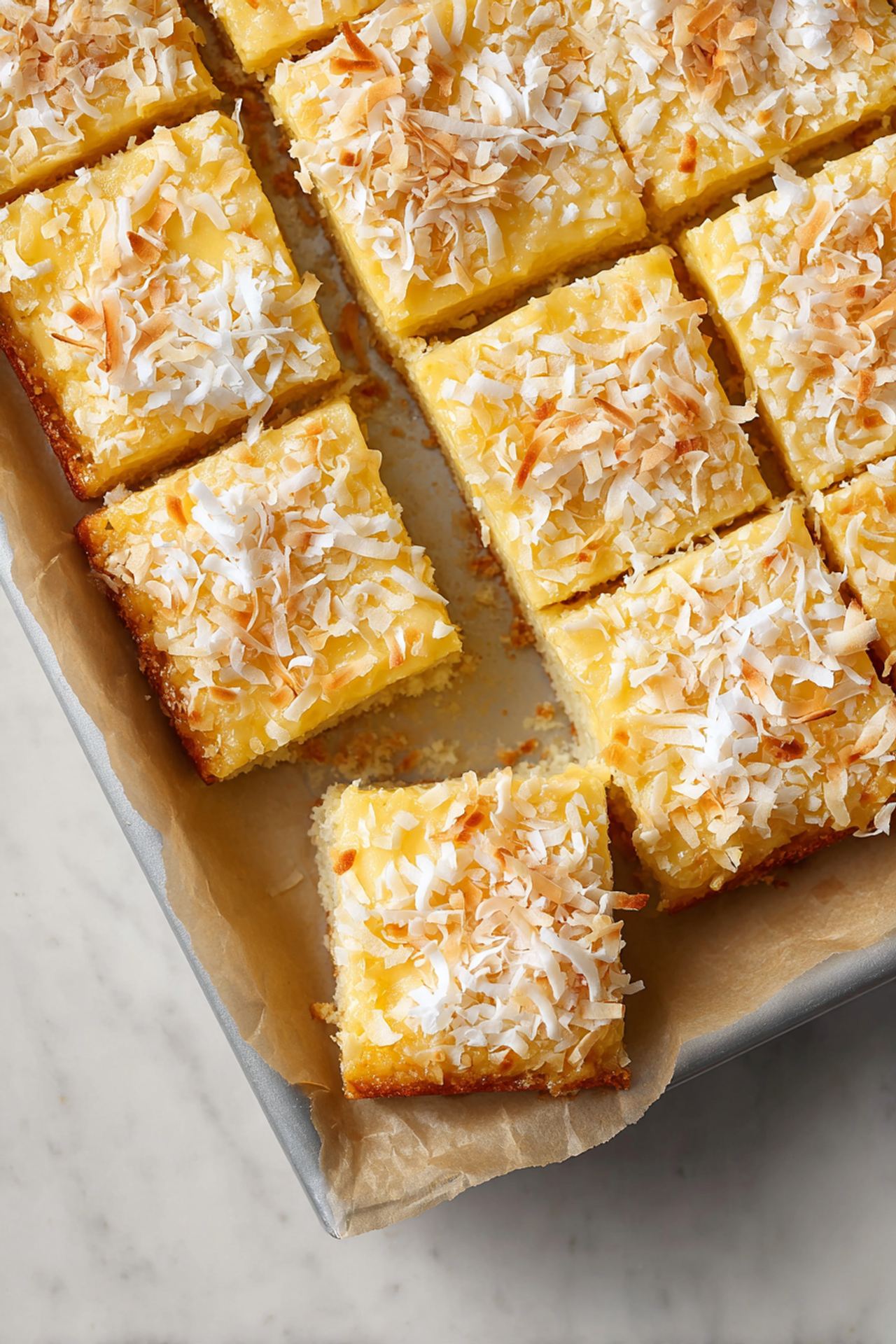 Creamy Coconut Lemon Squares