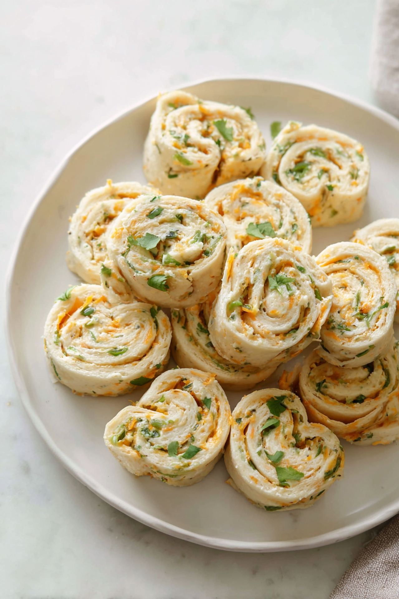 Creamy Green Chili Pinwheels