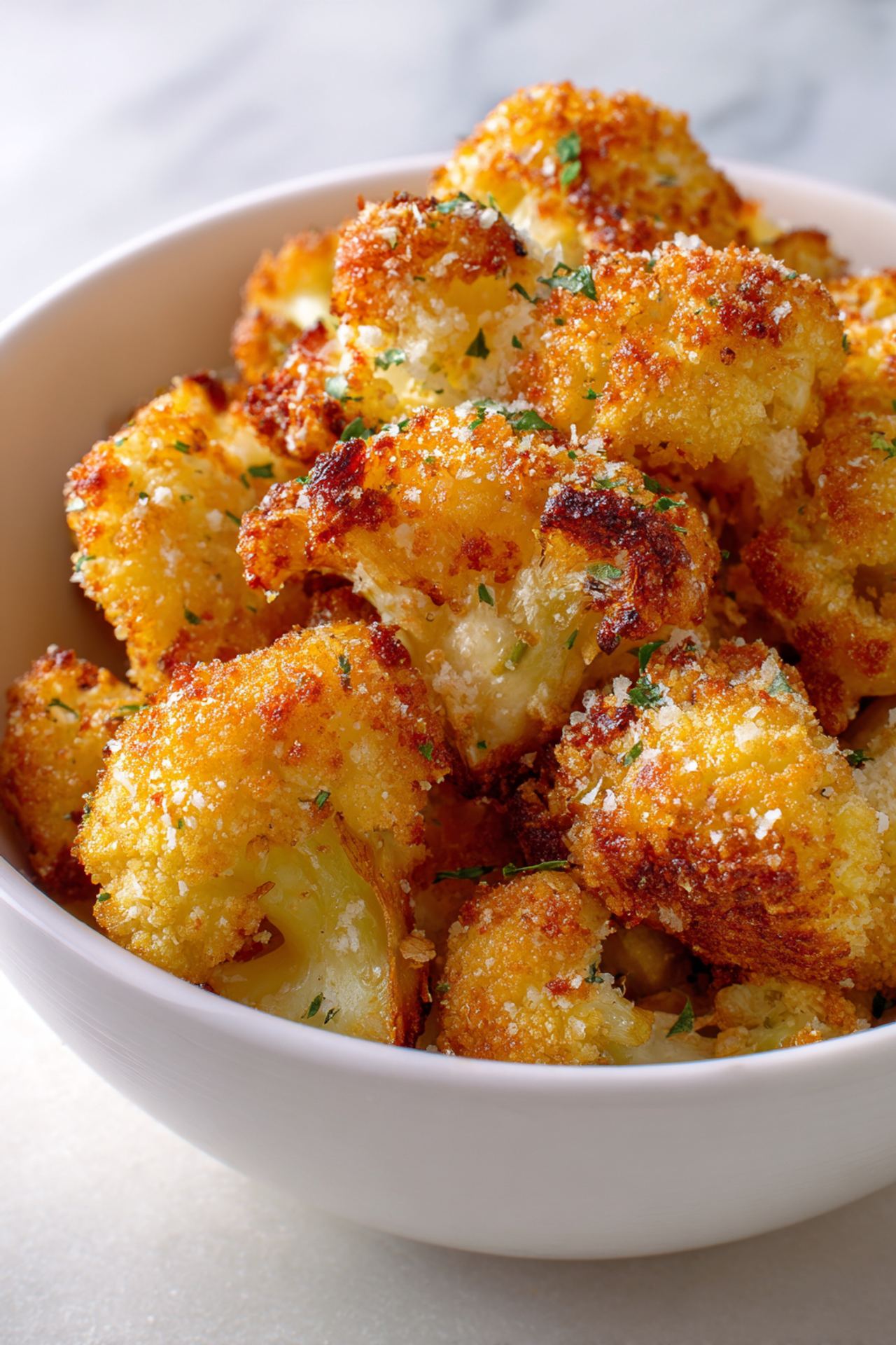 Crispy Parmesan Cauliflower Bites
