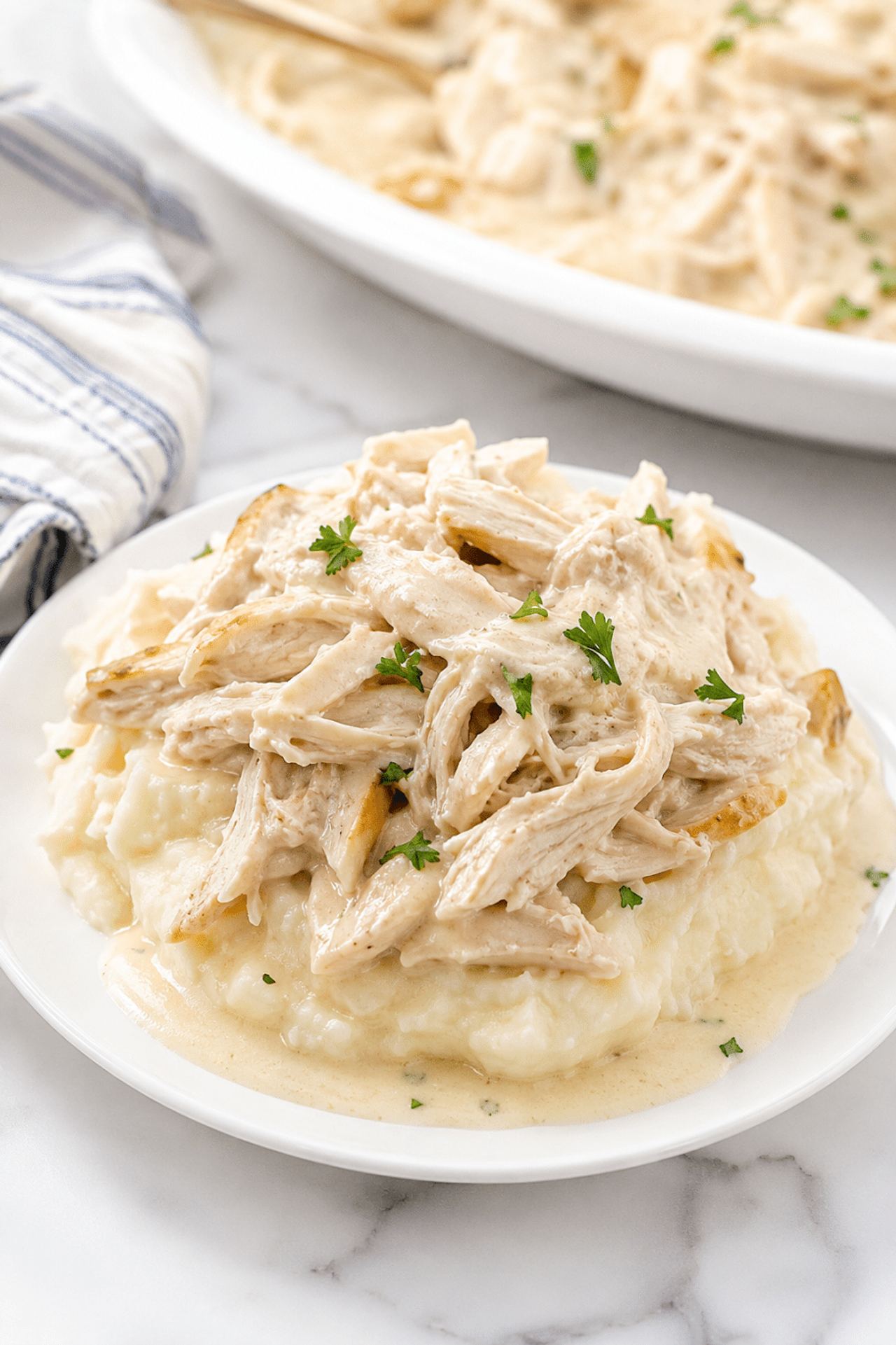 Crockpot 4-Ingredient Wedding Chicken