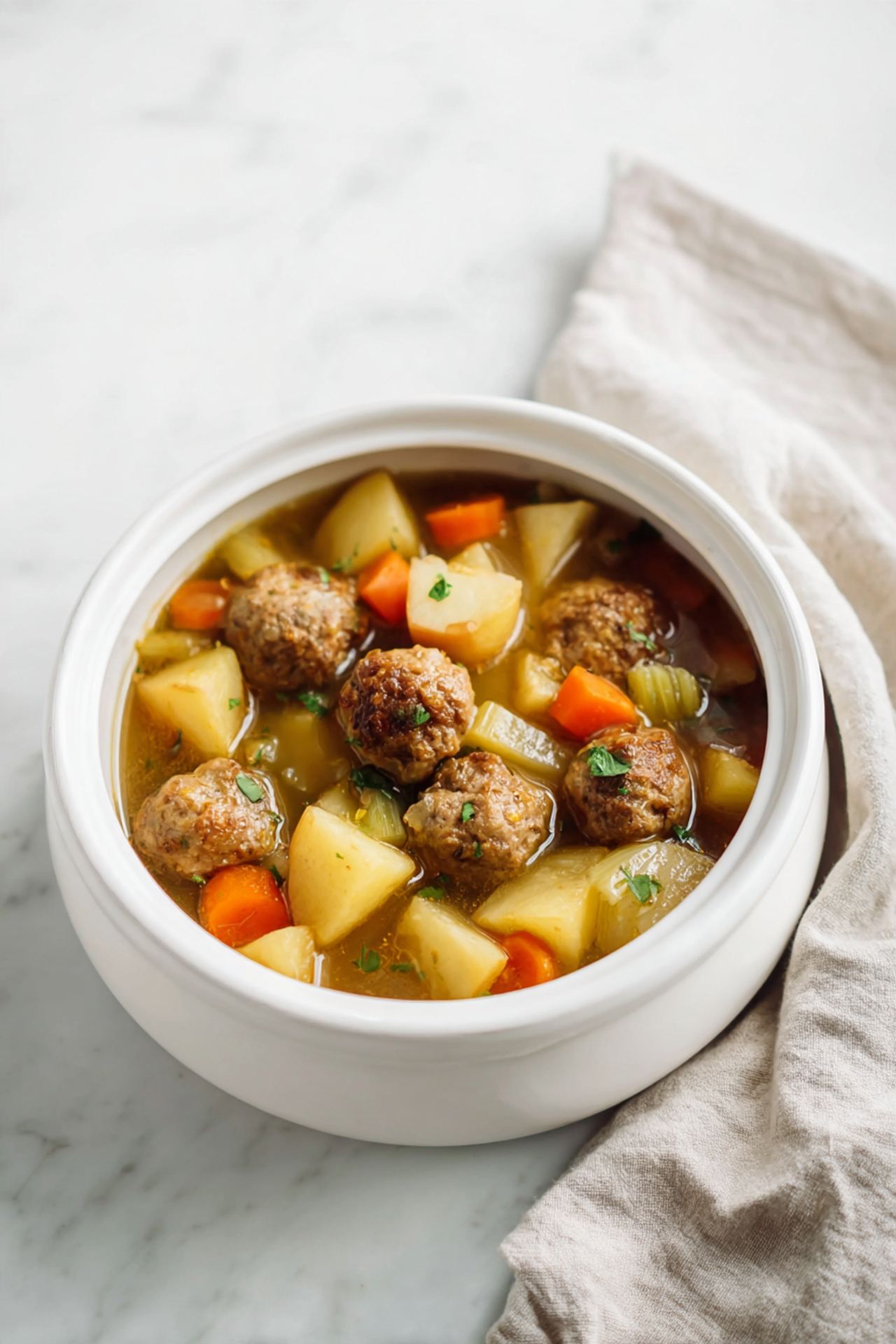 Crockpot Meatball and Potato Stew