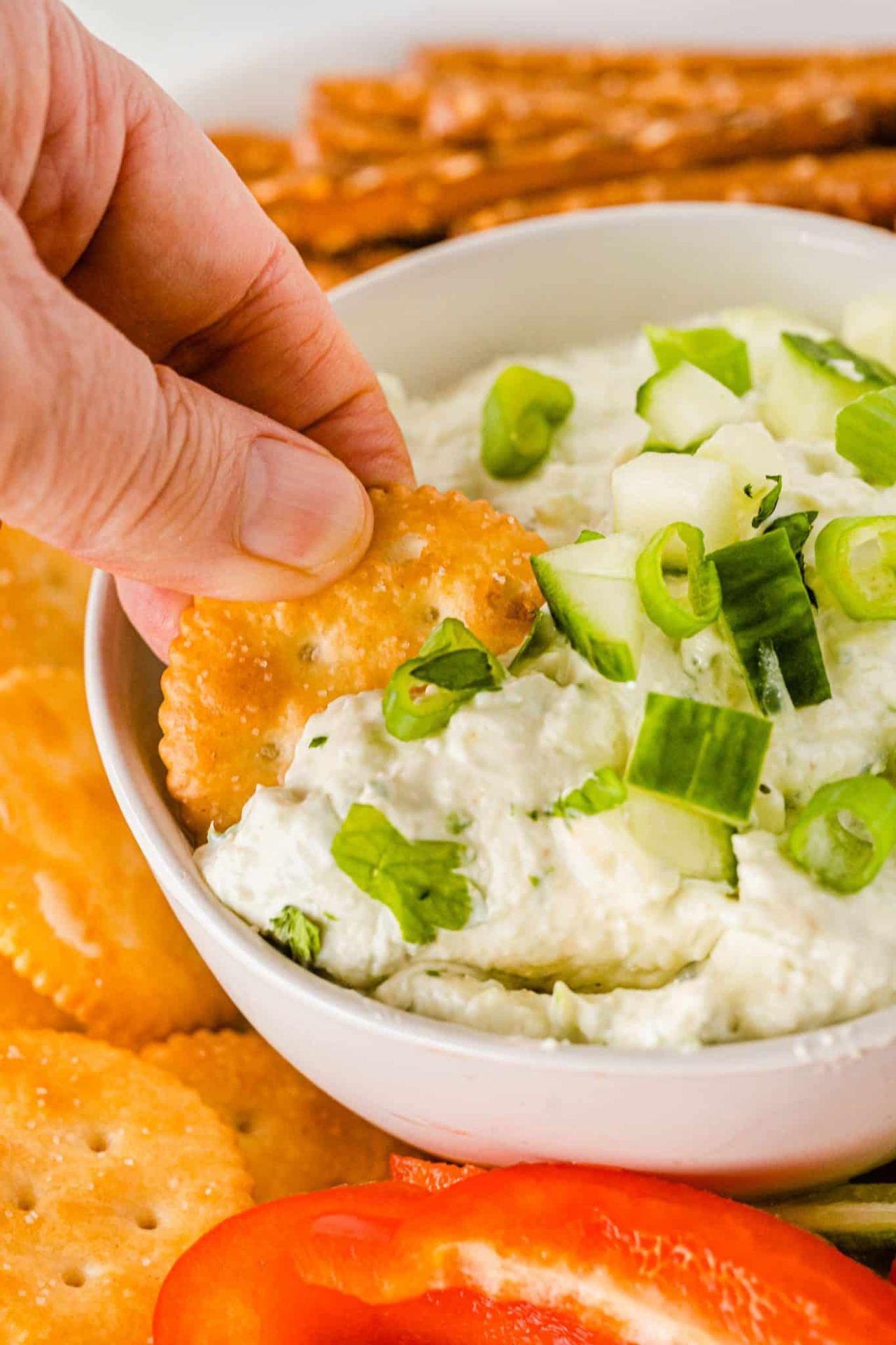 Cucumber Cream Cheese Crack Dip