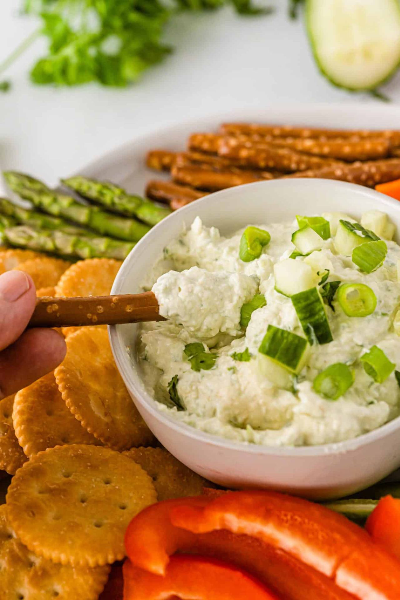 Cucumber Cream Cheese Crack Dip