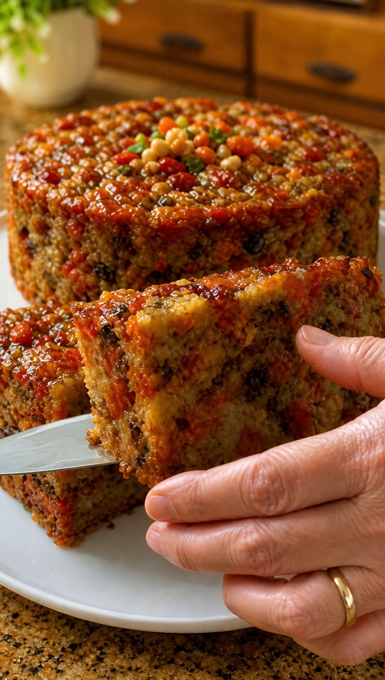 Every Christmas in Tennessee, my great aunt would bake this fruit cake, and the smell fres