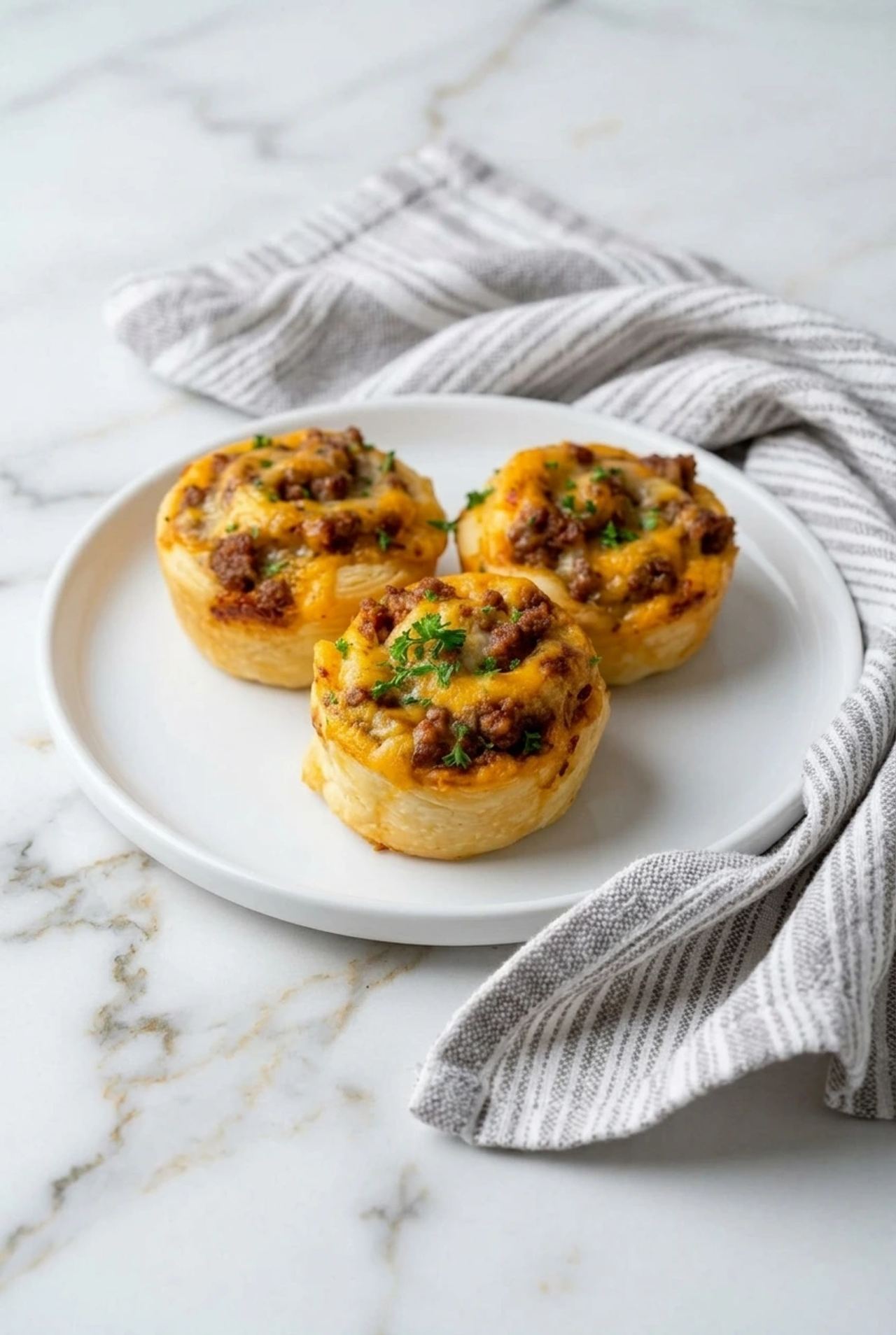 Garlic Butter Cheeseburger Rollups