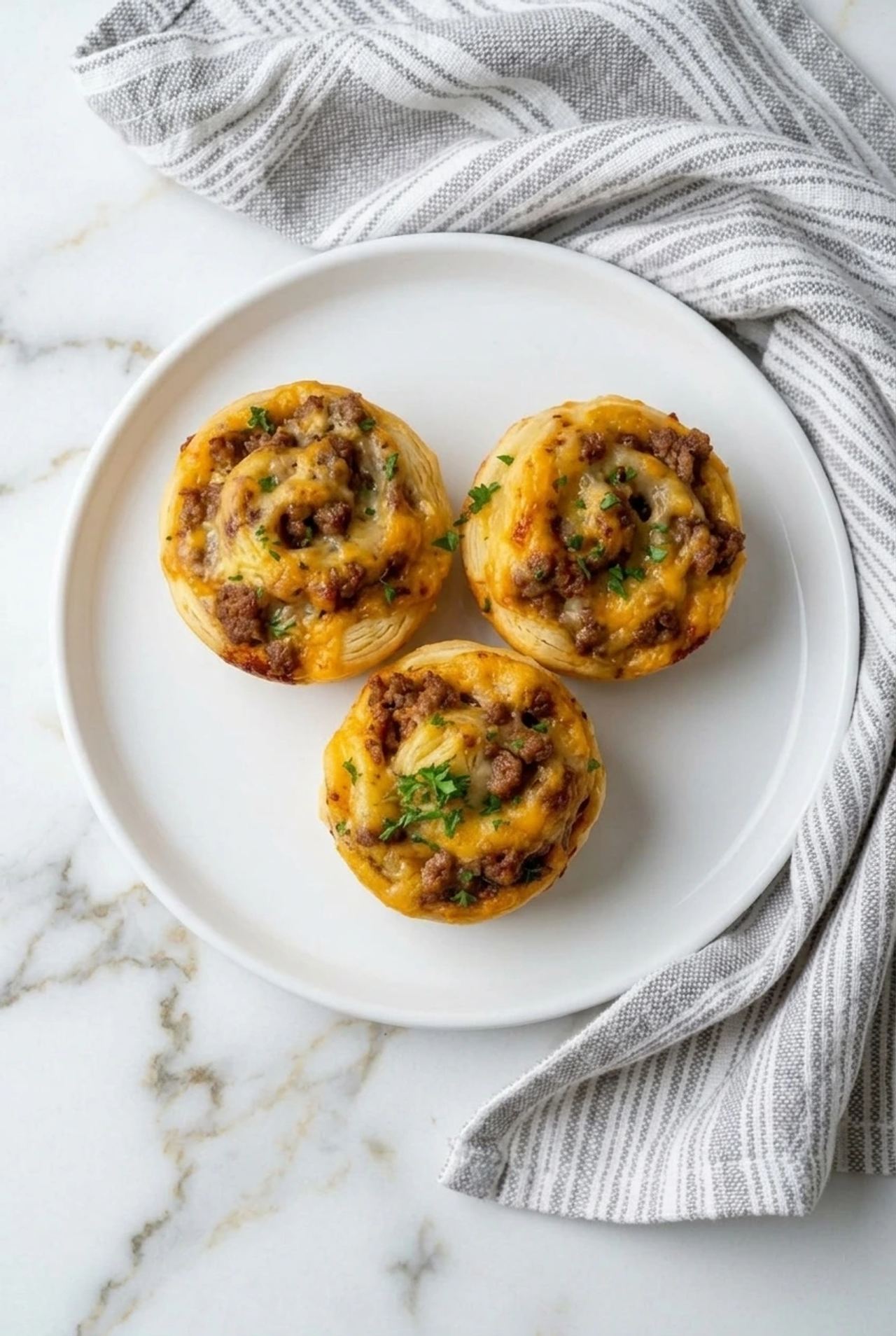 Garlic Butter Cheeseburger Rollups