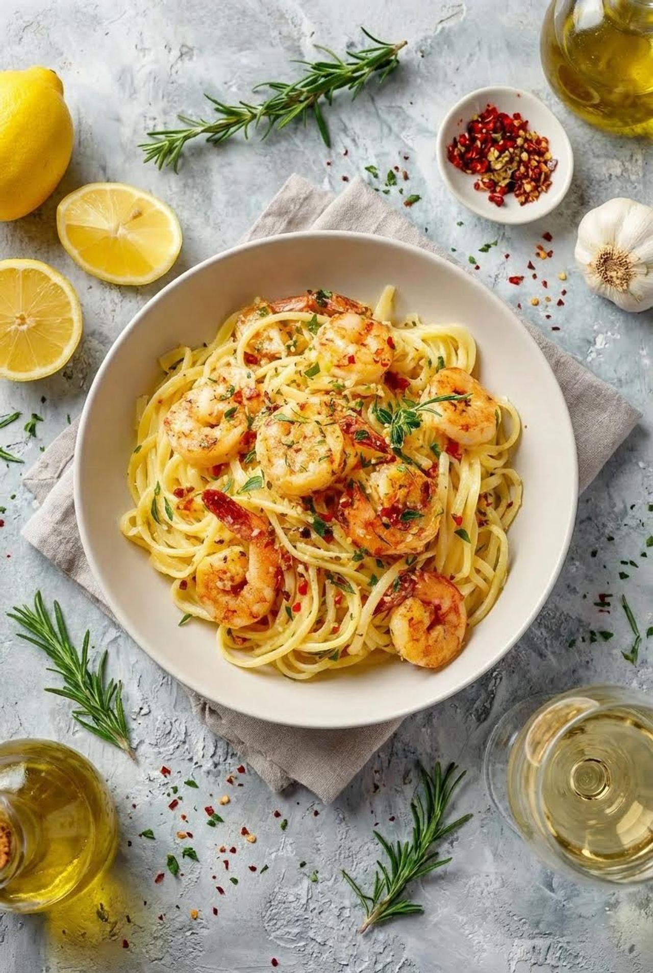 Garlic Shrimp Pasta