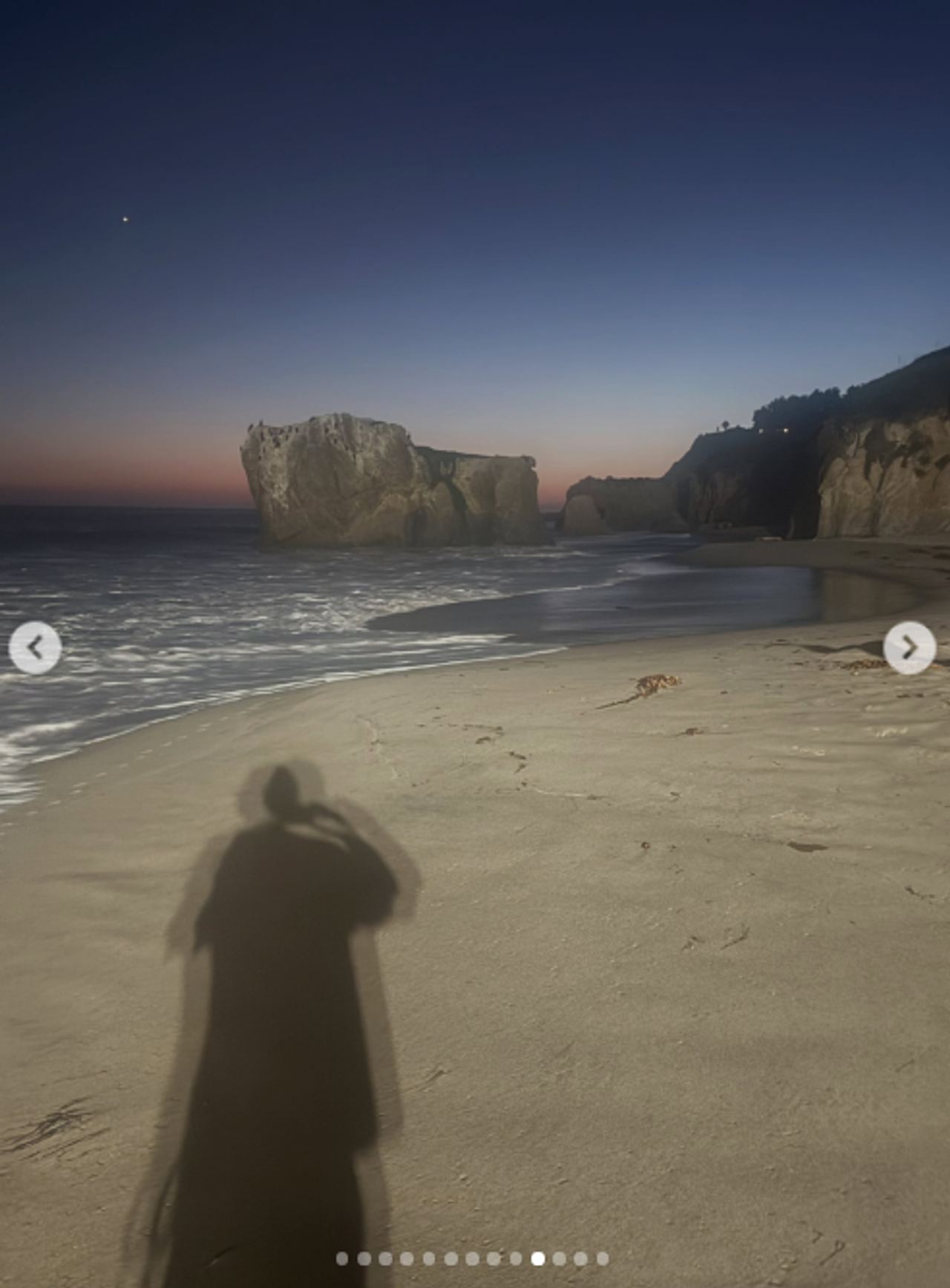 Gavin Rossdale taking a picture of the ocean at night, somewhere in Malibu, California, to celebrate the end of the summer on September 3, 2026. | Source: Instagram/gavinrossdale