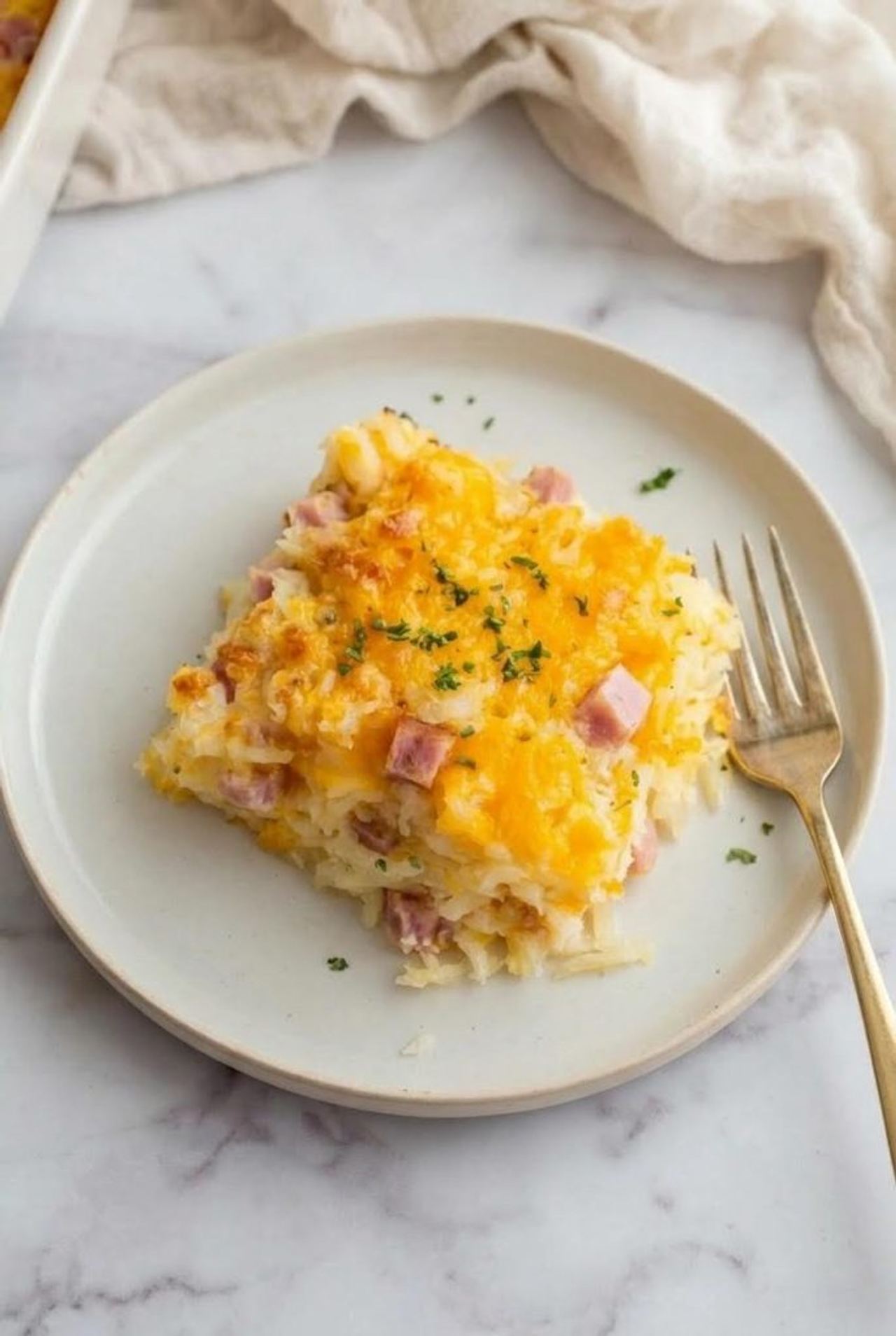 Ham and Cheese Hash Brown Casserole