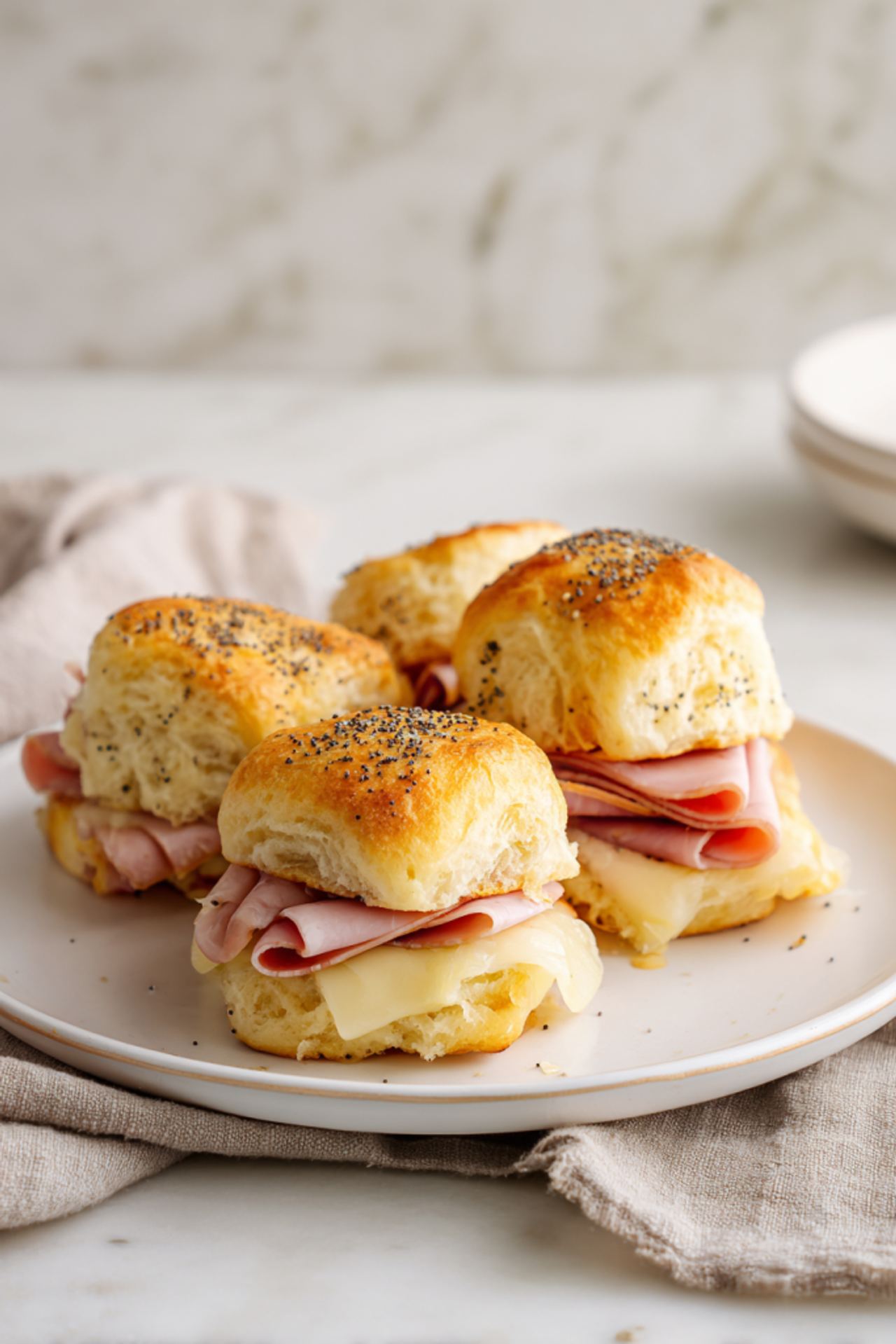 Ham and Swiss Biscuit Sliders