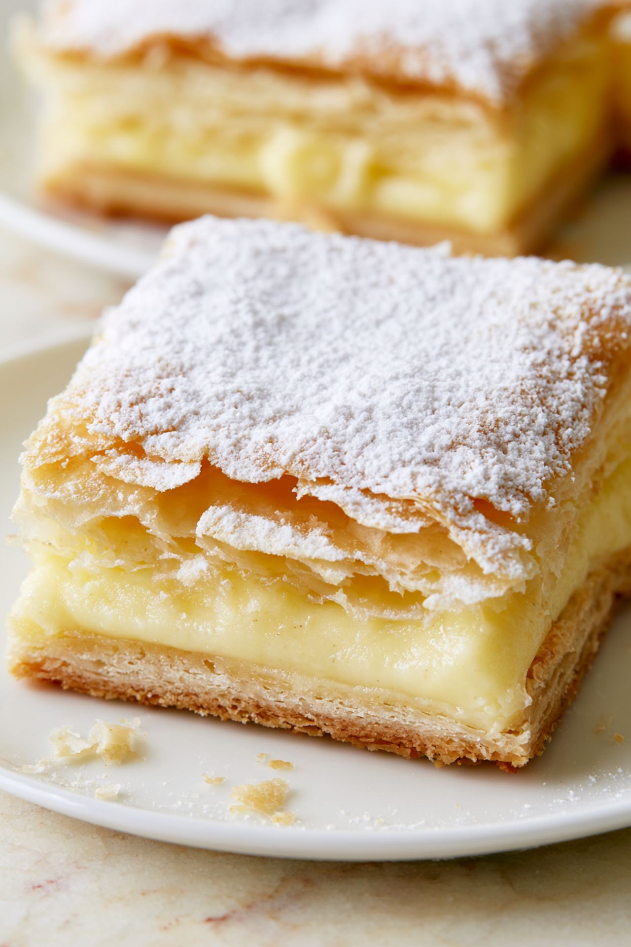 Homemade Vanilla Custard Cream Squares