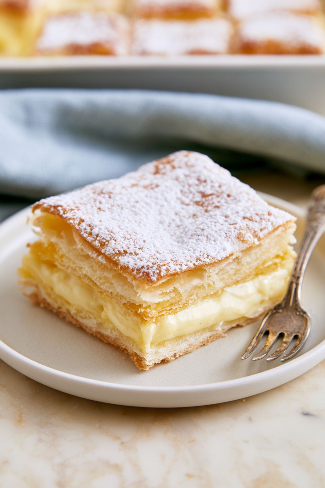 Homemade Vanilla Custard Cream Squares