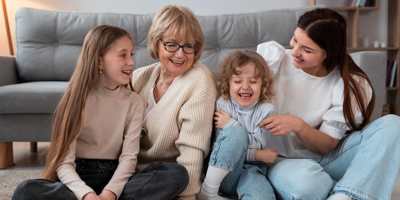 A woman spending time with her grandchildren | Source: Freepik