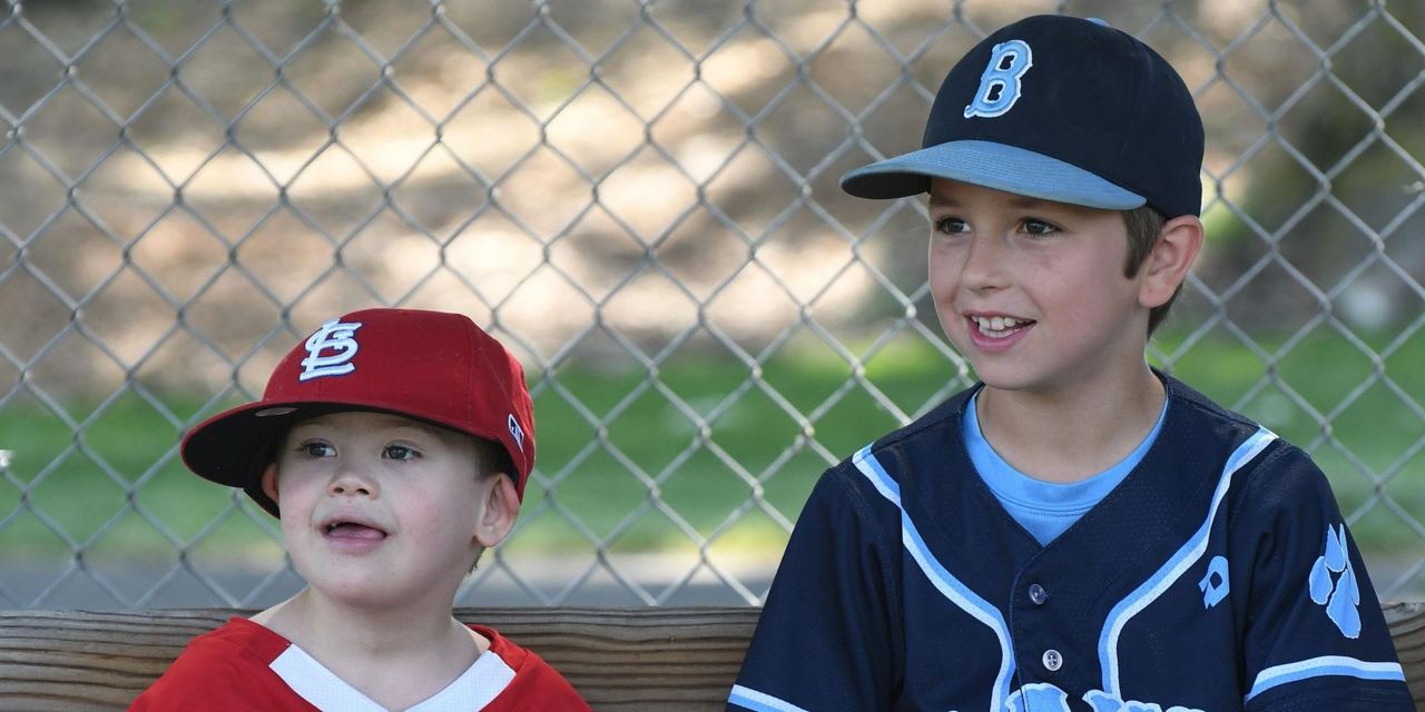 Two young baseball fans sit by the fence | Source: Pixabay