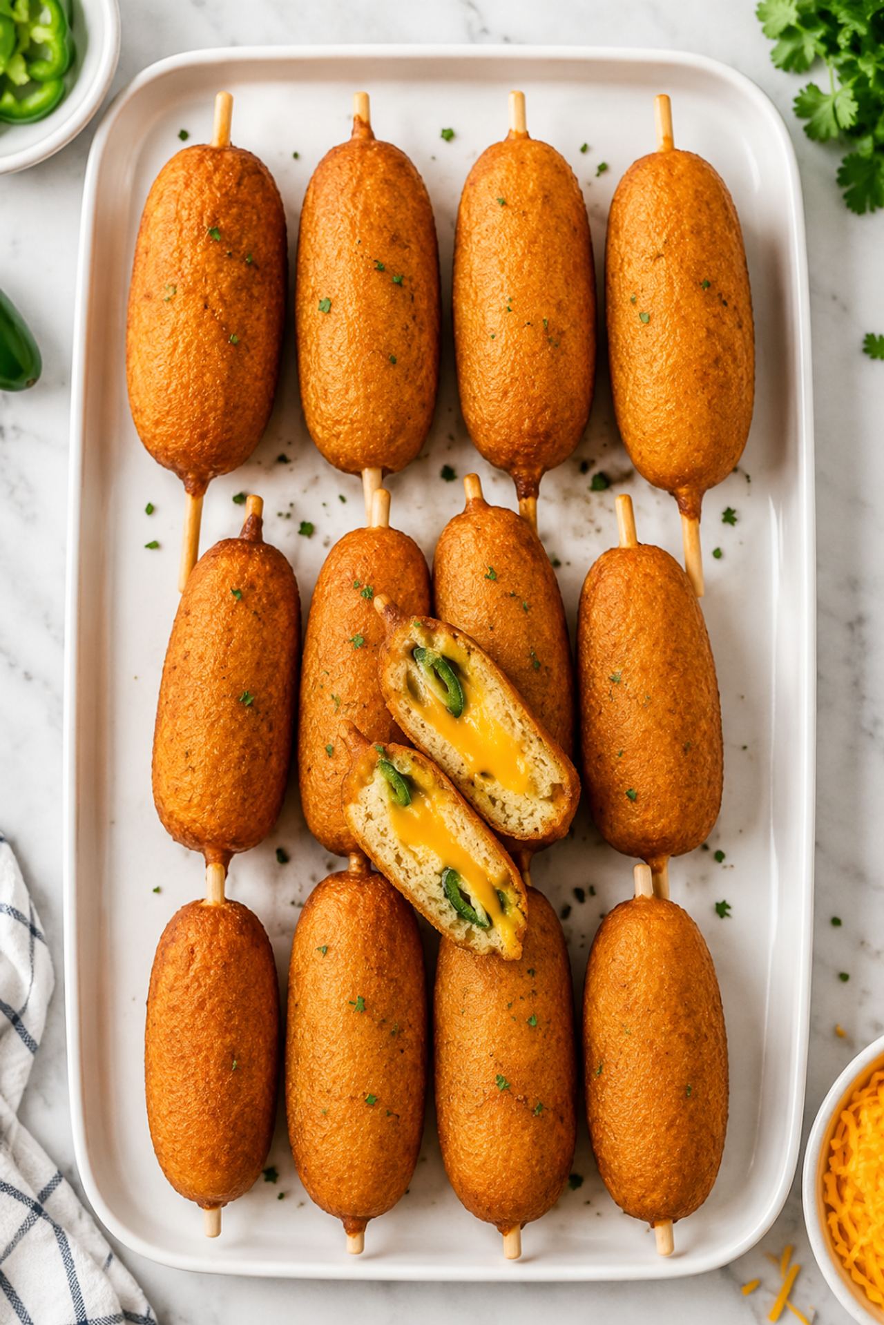 Jalapeno Cheddar Corn Dogs