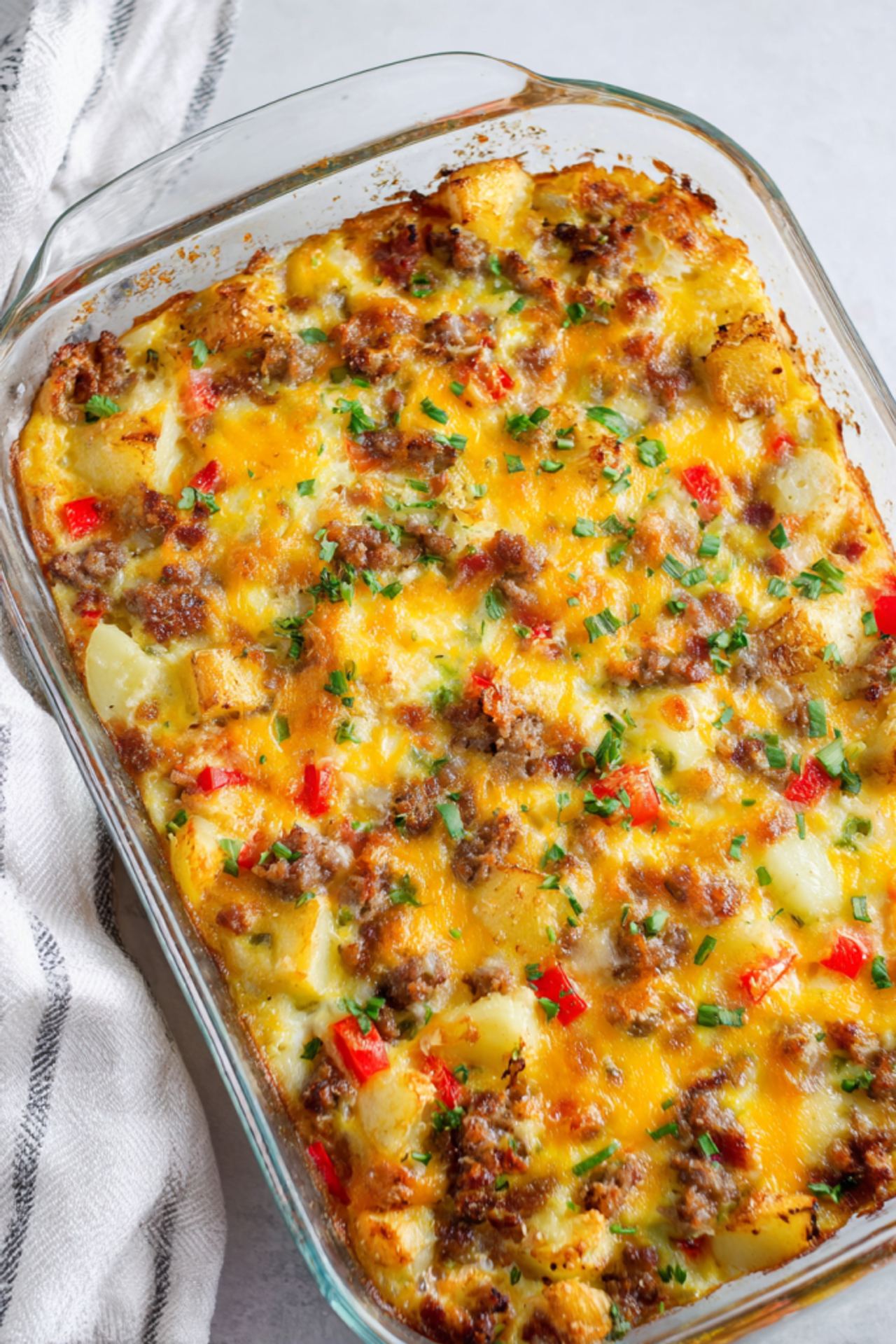 Loaded Cheesy Breakfast Casserole