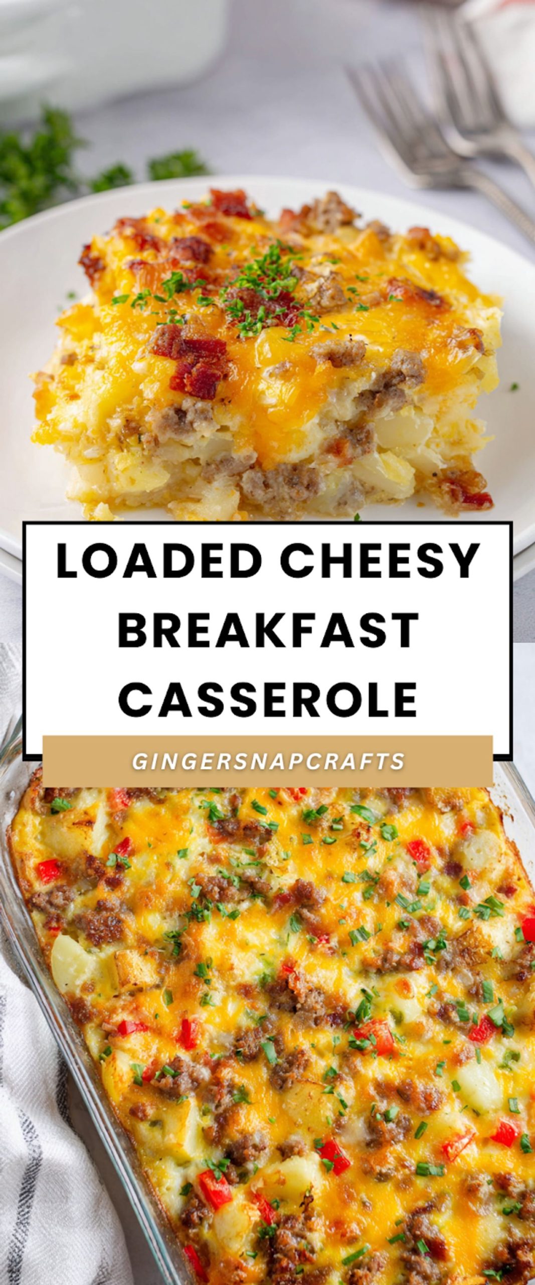 Loaded Cheesy Breakfast Casserole