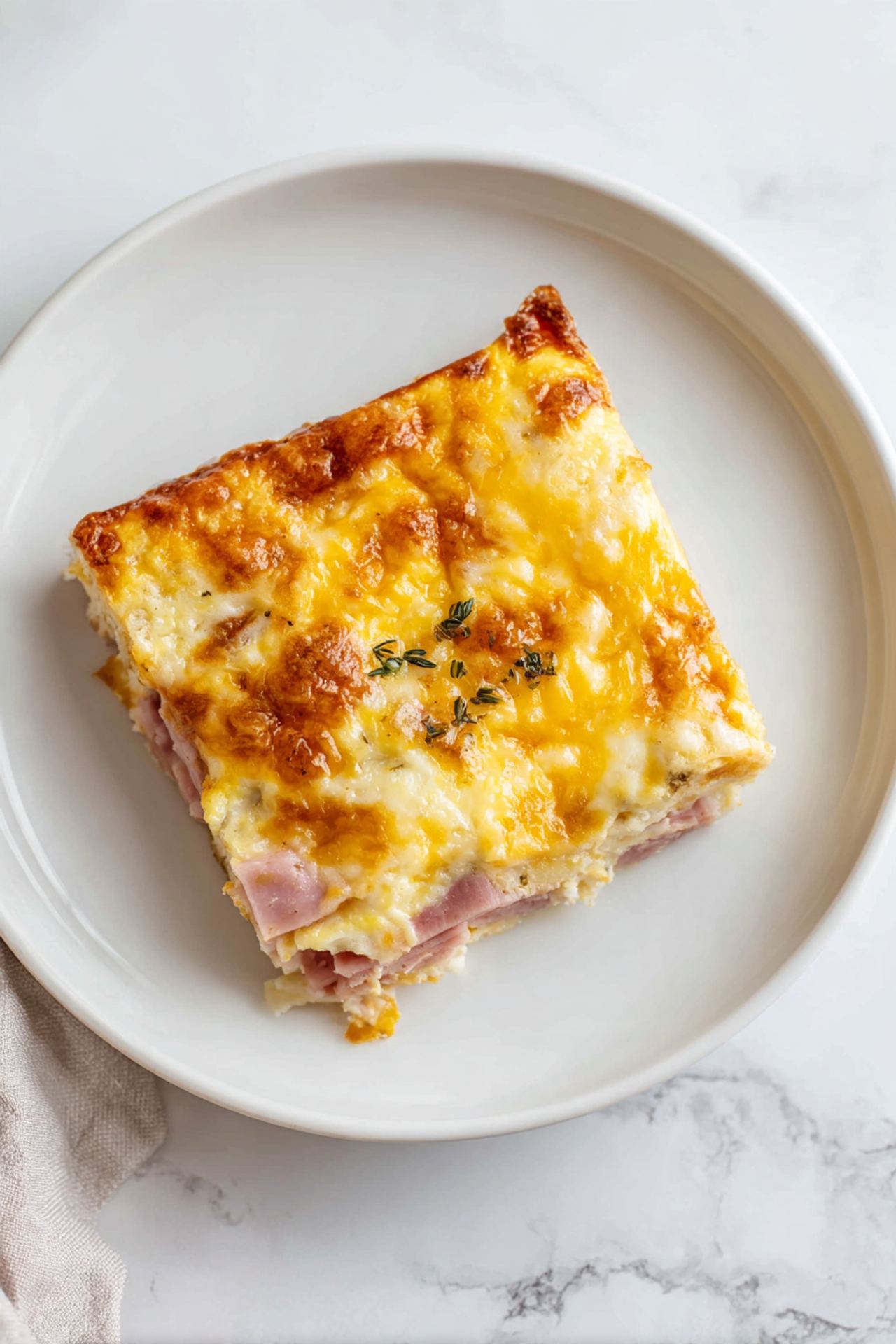 Low-Carb Ham and Cheese Breakfast Bake