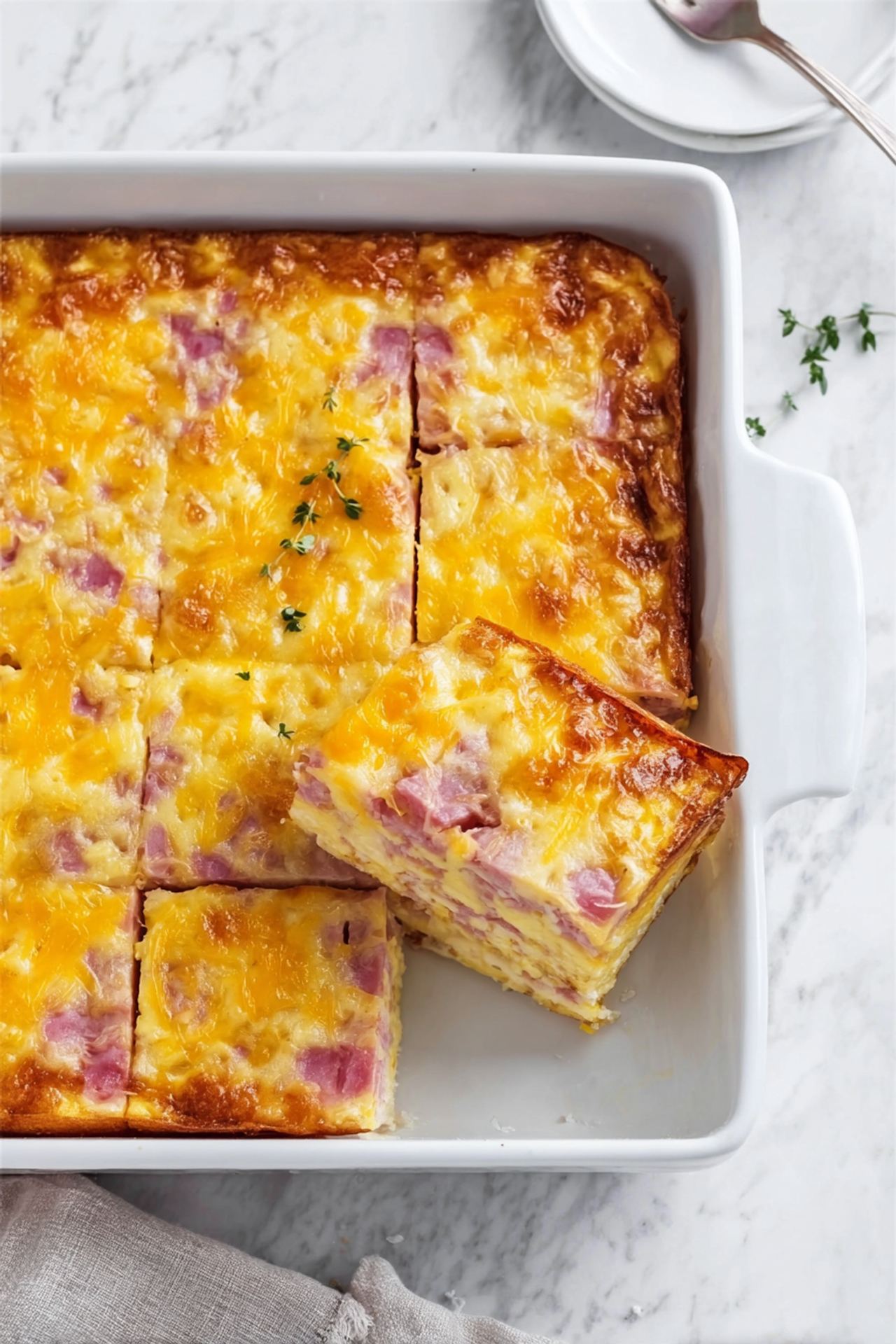 Low-Carb Ham and Cheese Breakfast Bake