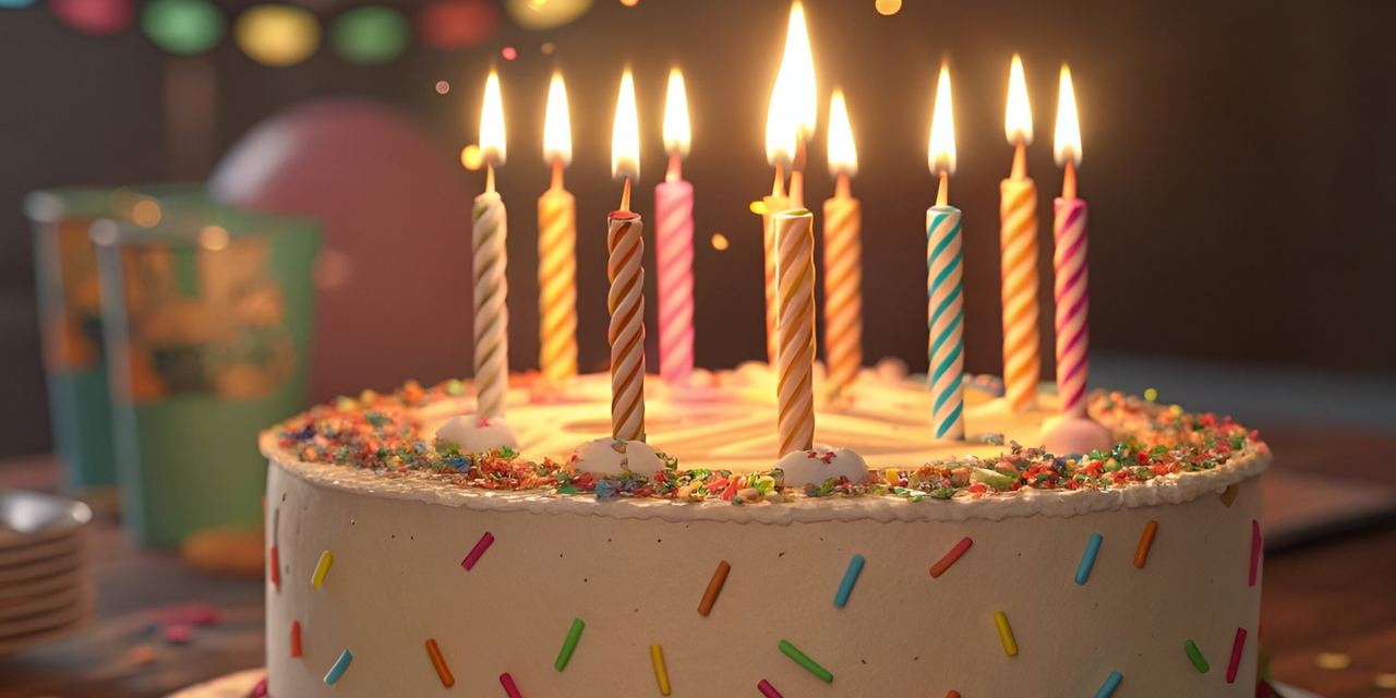 Birthday cake with candles | Source: Shutterstock