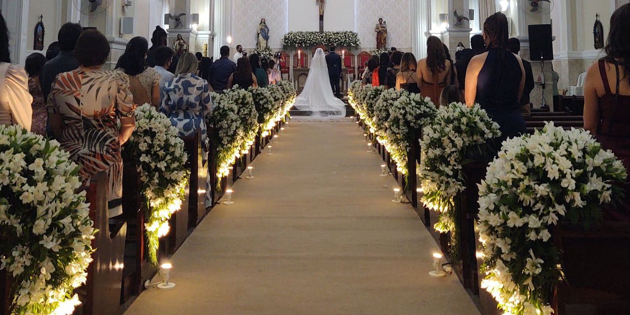 A beautifully decorated church wedding ceremony | Source: Pexels