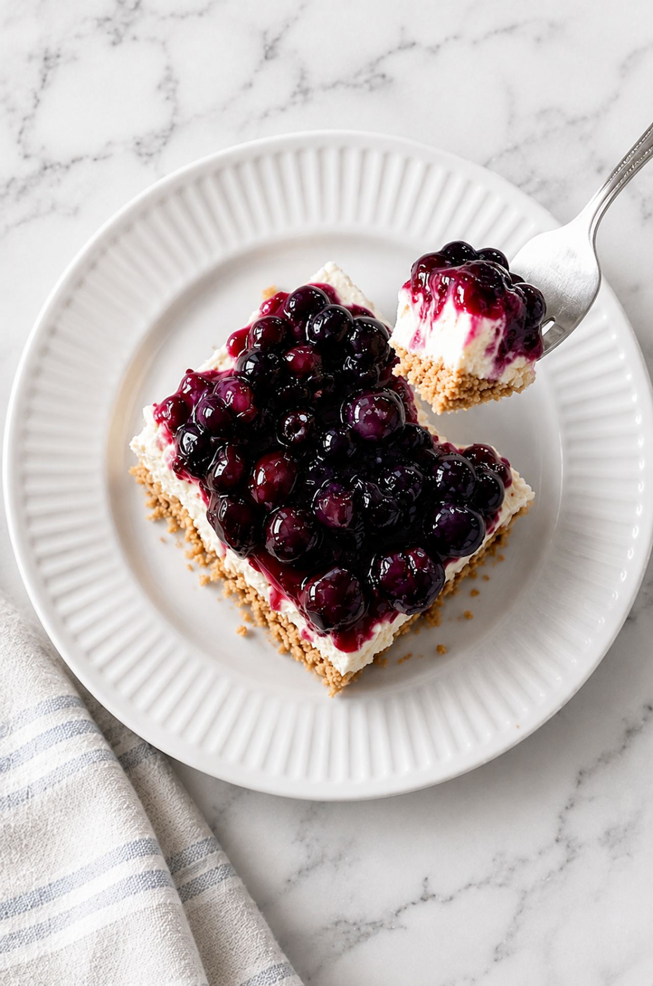 No Bake Blueberry Cheesecake