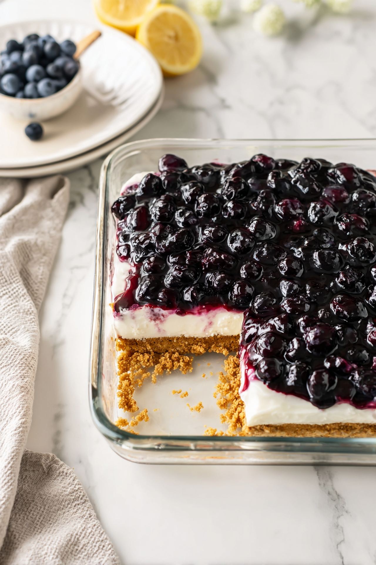 No Bake Blueberry Cheesecake
