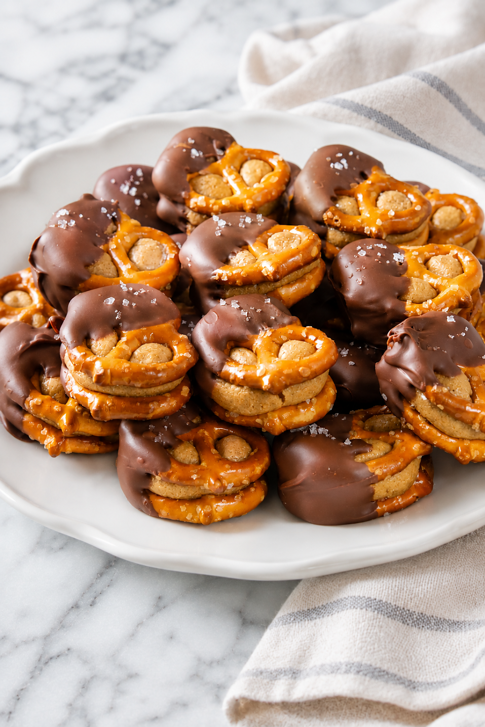 No-Bake Peanut Butter Pretzel Clusters