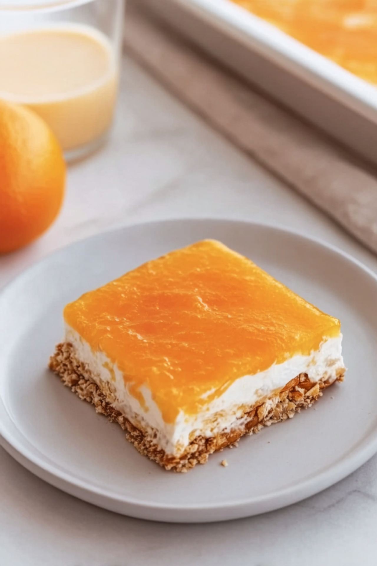Orange Pretzel Lasagna