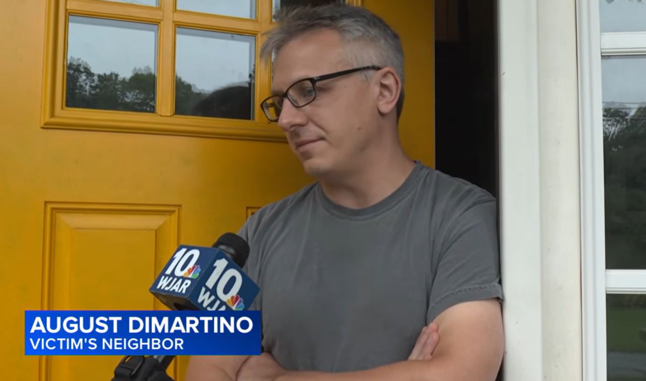 August DiMartino, the victim’s next-door neighbor, spoke about the attack from his home in Rhode Island, where the news left residents confronting the vulnerability of a tragedy that struck close to their own community. | Source: YouTube/ Eyewitness News ABC7NY